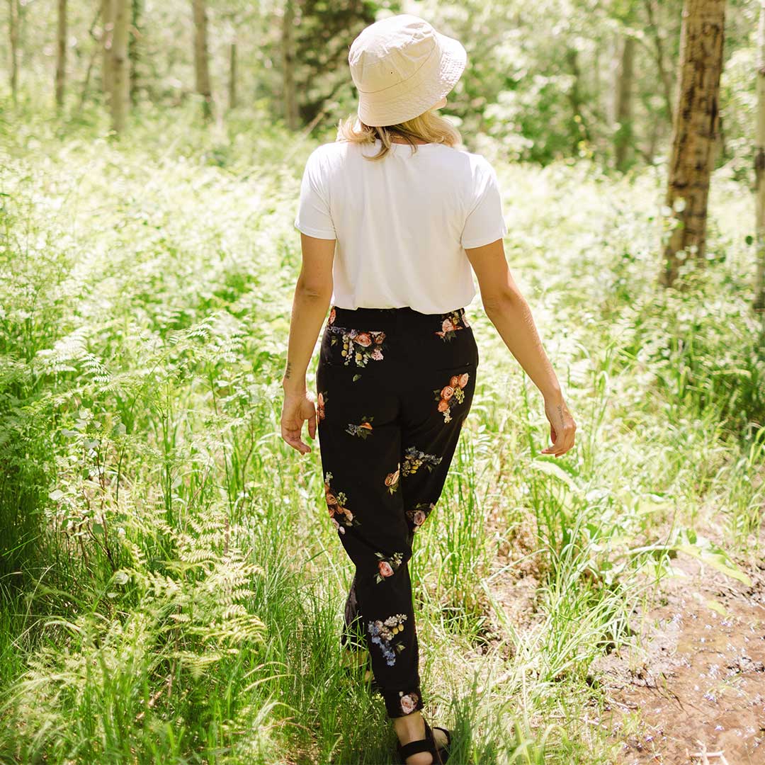 Destination Joggers for Women - Rose Black Color Comfortable Lounge Pants | Perfect for Yoga, Running, Travel & Casual Wear