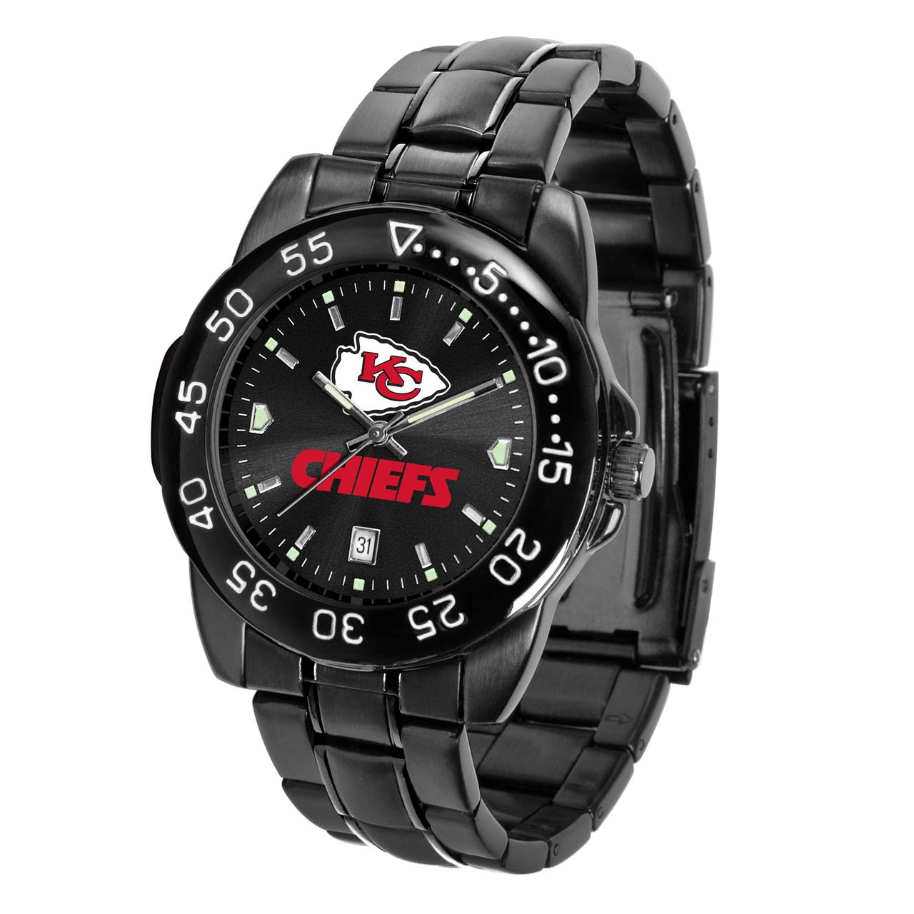 Game Time NFL Men's Fantom Wrist Watch - AnoChrome Black One Size - Stylish Sports Watch for Football Fans, Game Day & Casual Wear