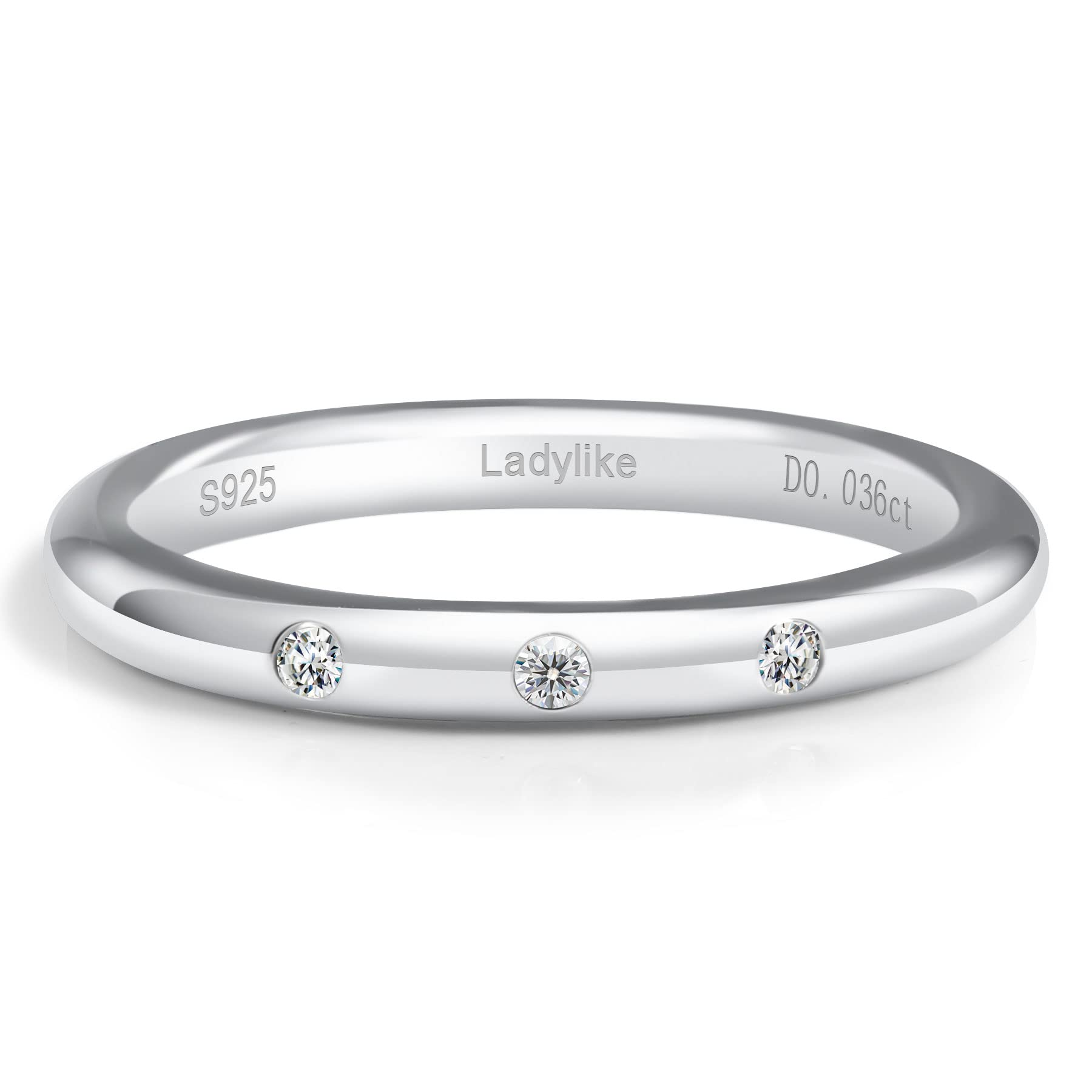 3 Stone Moissanite Rings for Women - D Color VVS1 Bezel Set Wedding Bands in Sterling Silver | Elegant Anniversary Jewelry Gift for Her - Perfect for Engagements, Weddings & Special Occasions