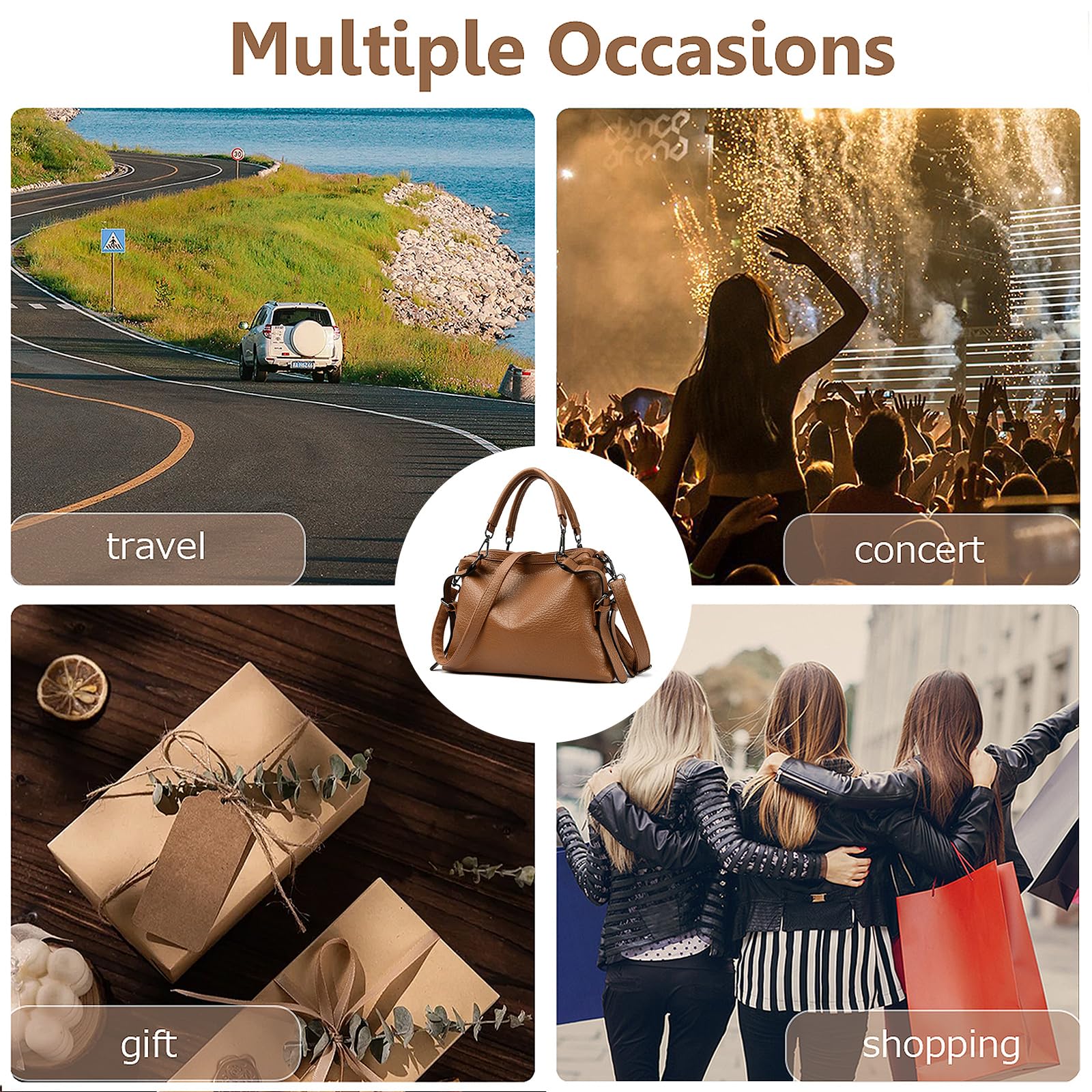 Stylish Large Hobo Bag for Women - PU Leather Crossbody Tote Shoulder Bag with Top Handle - Perfect for Work, Travel & Everyday Use