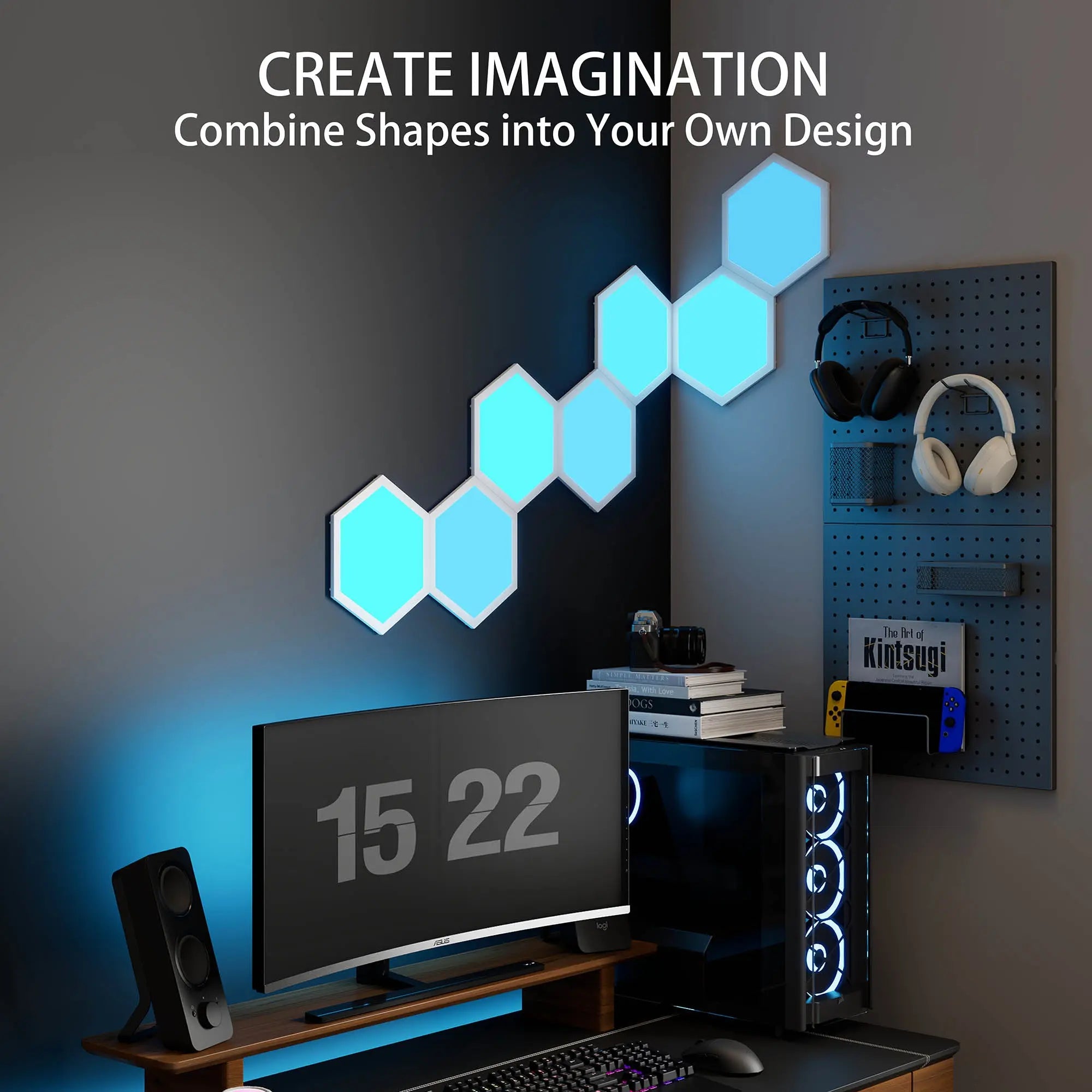Lucet Art Lighting - 9.5x8 Inch Modern Wall Light for Home Decor | Perfect for Living Room, Bedroom & Office Lighting