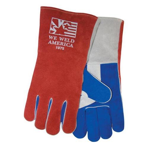 Premium Tillman 1075 Side Split Cowhide Welding Gloves - Large Size, Heat & Spark Resistant, Heavy Duty Leather Work Gloves for Metal Fabrication, Forging, Construction & Industrial Use