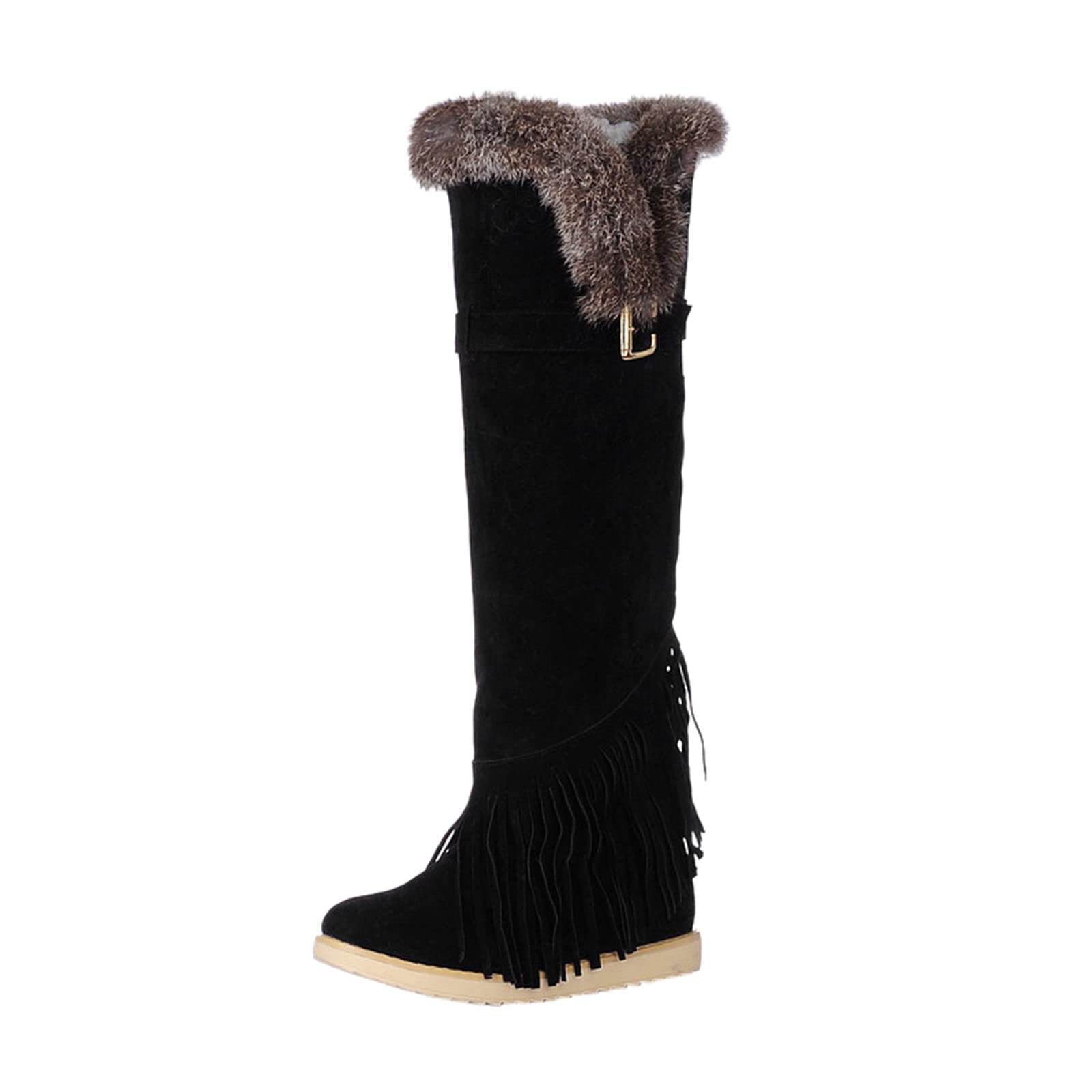 Waterproof Knee High Winter Boots for Women - Lace Up Chunky Heel Platform Boots for Snow, Rain & Cold Weather Fashion