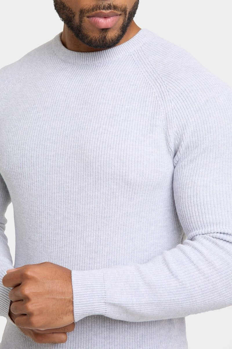 Soft Grey Marl Textured Cotton Crew Neck T-Shirt - Comfortable & Stylish for Casual Wear & Everyday Outfits