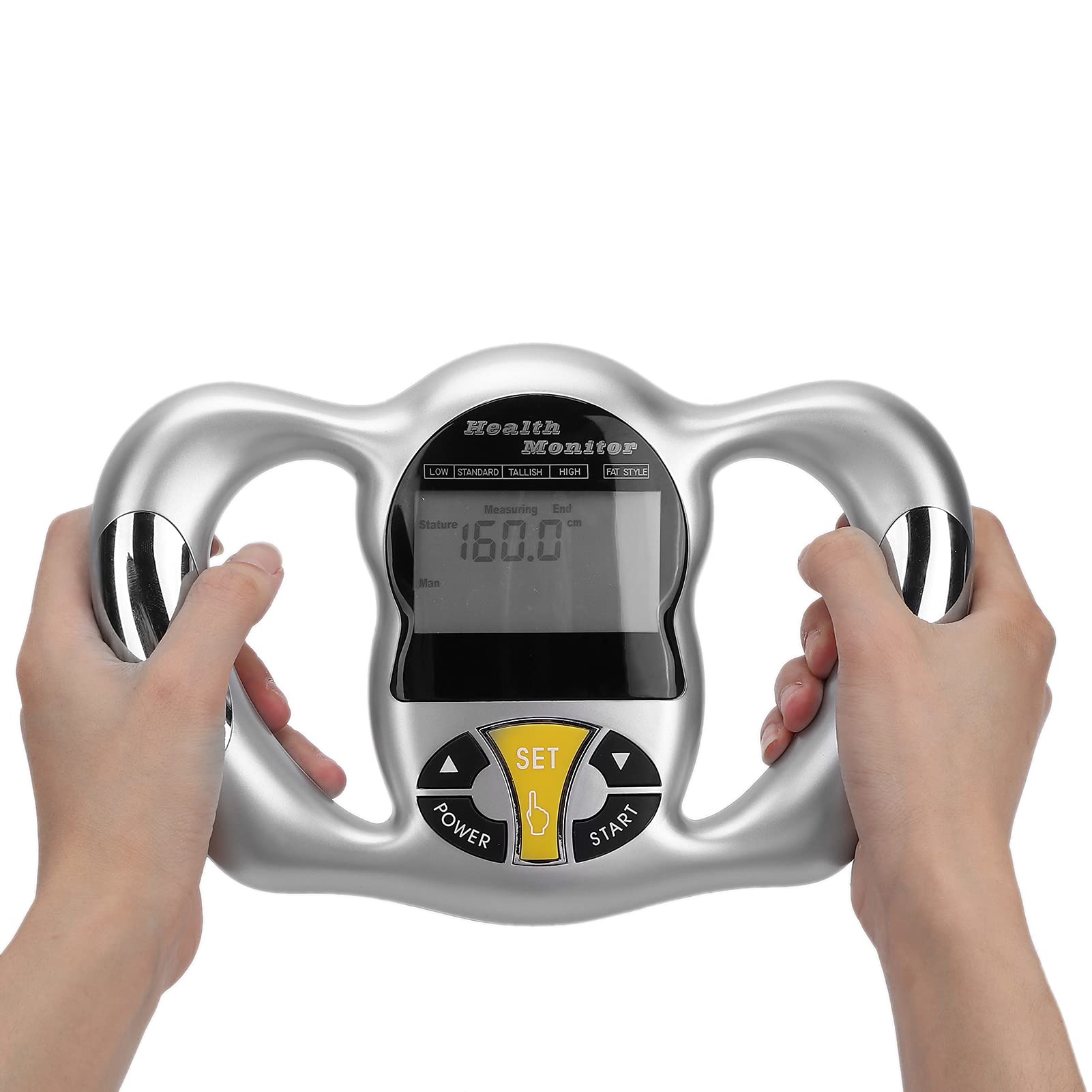 Digital Body Fat Analyzer - Handheld BMI Monitor with LCD Display, Portable Body Fat Measurement Device for Weight Loss, Fitness & Health Tracking | Perfect for Home Gym, Personal Wellness & Fitness Enthusiasts