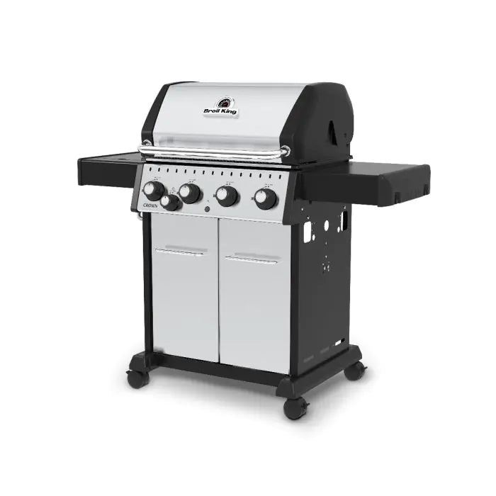 Broil King Crown S 440 Propane Gas Grill - 4 Burner, 48,000 BTU, Stainless Steel BBQ Grill for Outdoor Cooking, Backyard, Patio, and Tailgating