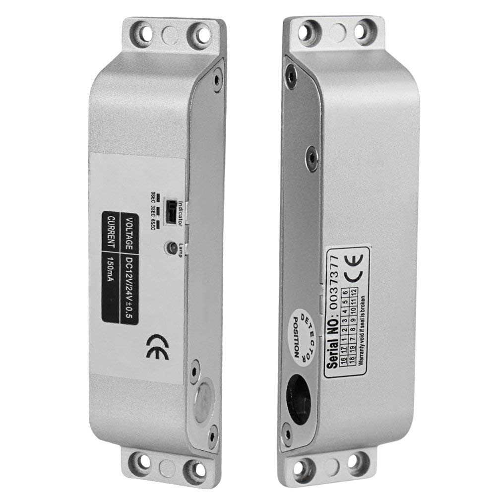 12V Electric Drop Bolt Lock - Fail Safe NC Mode Electronic Door Lock for Access Control Security System with Time Delay - Ideal for Offices, Warehouses & Smart Homes