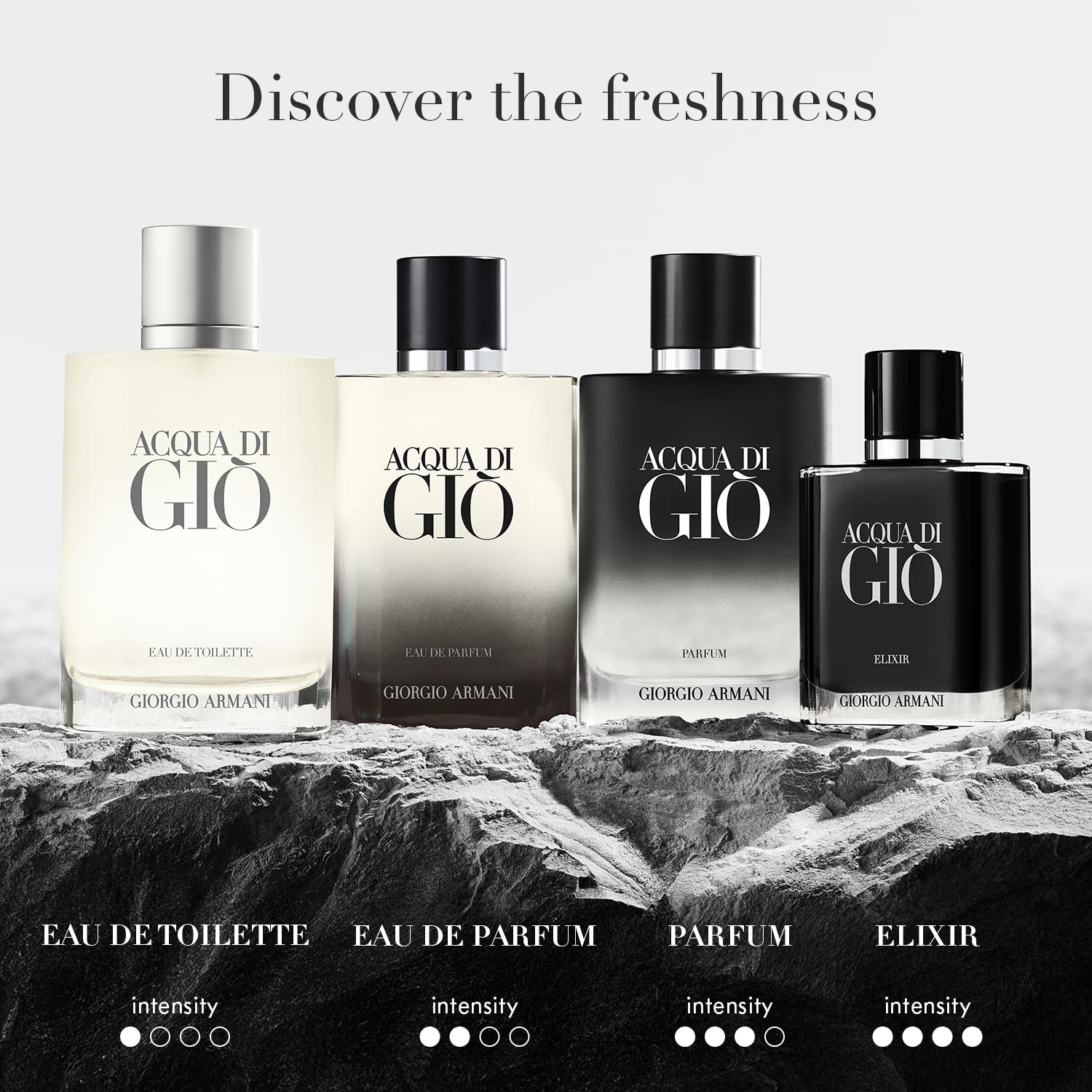 Armani Beauty Acqua di Giò Elixir Cologne for Men - Woody & Earthy Fragrance with Violet, Leather & Marine Notes - 1.6 Fl Oz - Perfect for Date Nights, Office Wear & Special Occasions