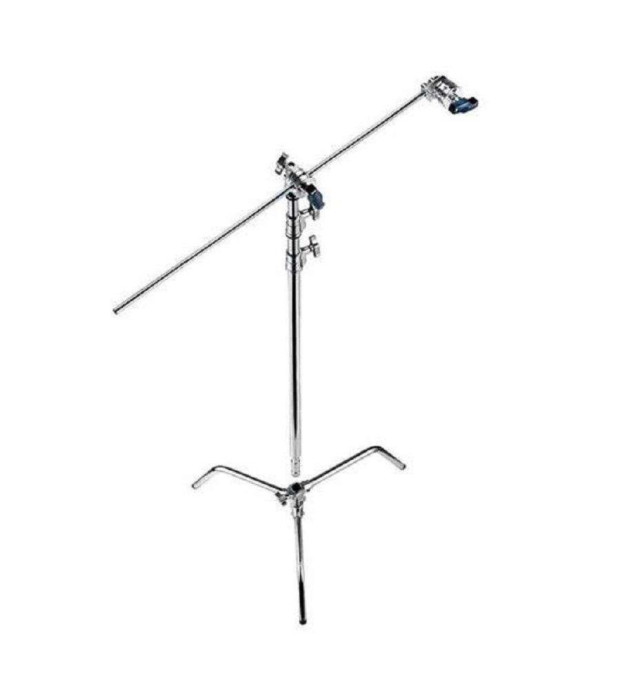 Avenger A2030DKIT 40-Inch Steel Detachable Base C-Stand with Grip Kit (Chrome) - Professional Photography & Video Lighting Support for Studios, Film Sets, and Content Creation