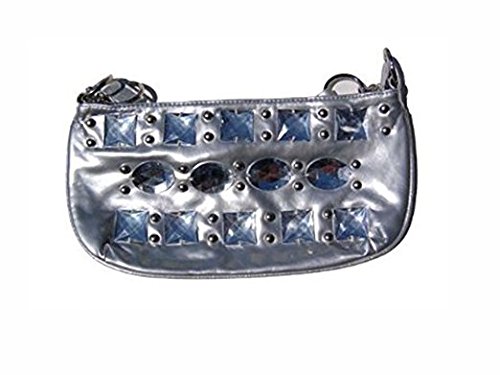Elegant Silver Bejeweled Hobo Handbag for Women - Perfect for Evening Parties, Date Nights & Special Occasions