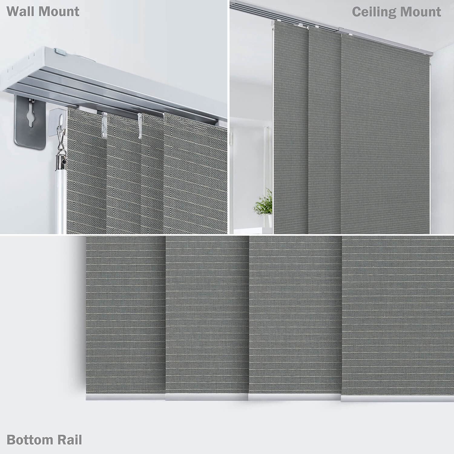 GoDear Adjustable Sliding Vertical Blinds for Glass Doors 45.8