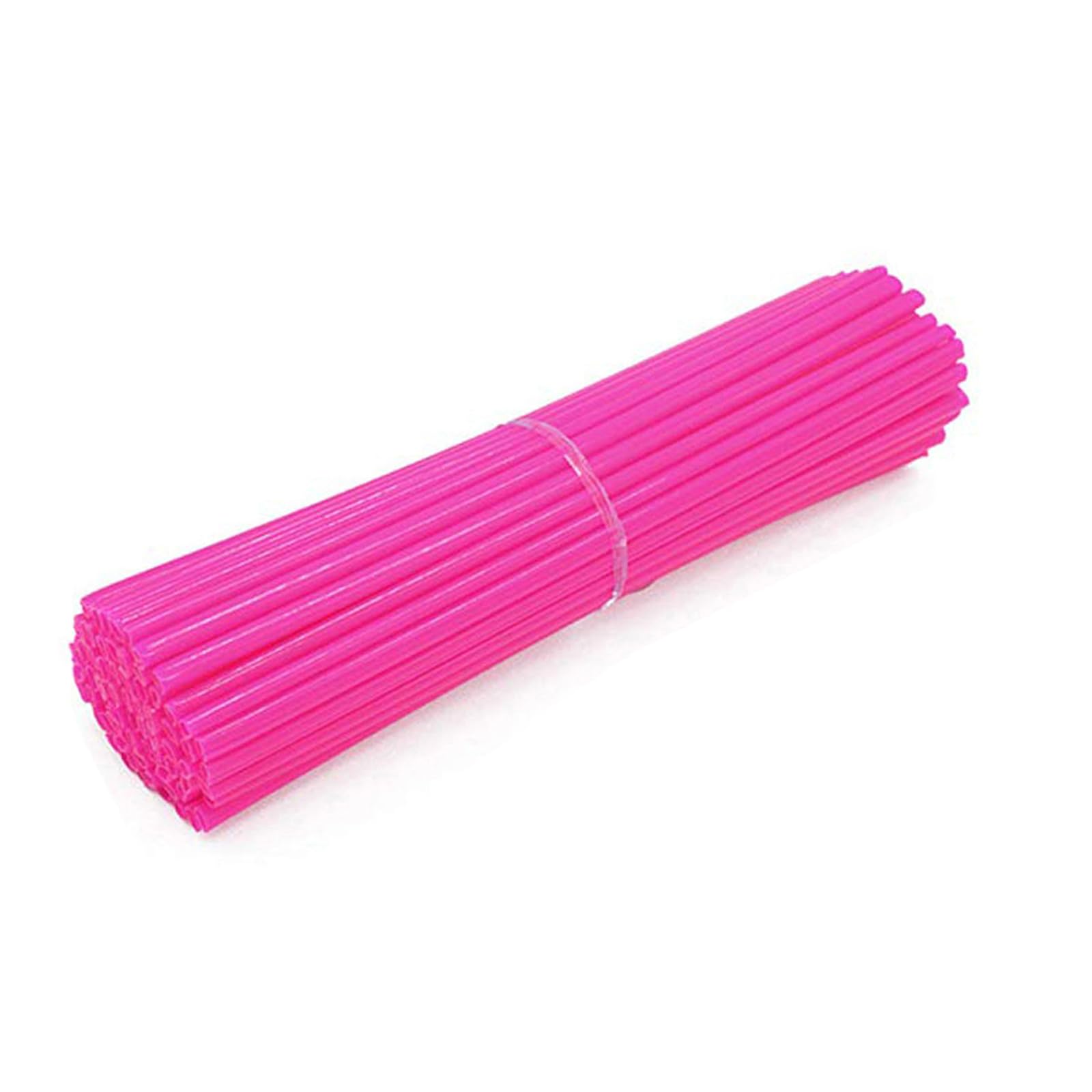 72 PCS Universal Spoke Skins for Motorcycle & Dirt Bikes - Colorful Protective Wheel Trim Wrap Cover Fits Yamaha, Kawasaki, Suzuki (Pink) | Enhance Style & Protection for Off-Road Adventures & Daily Commuting