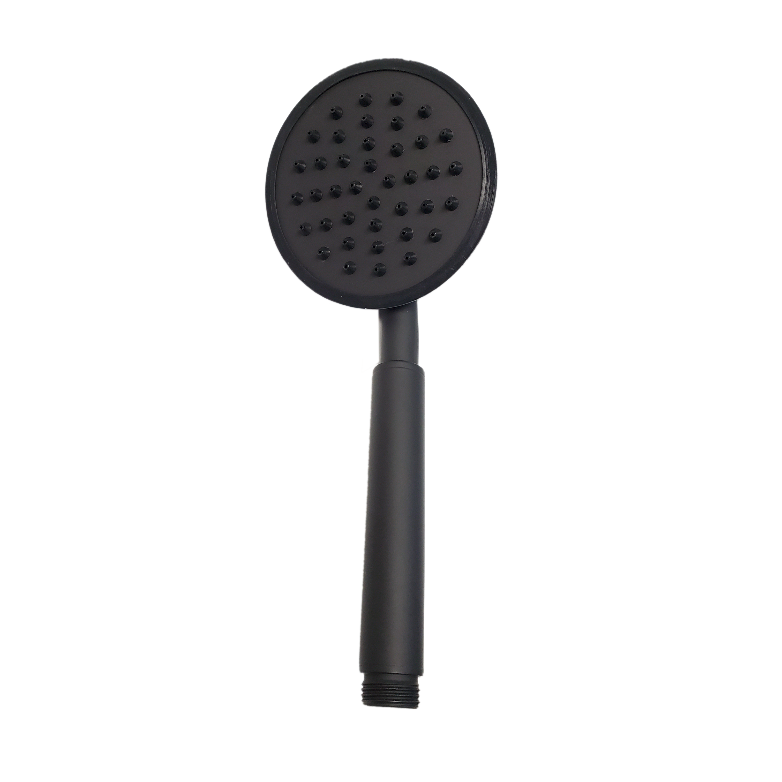 Round Matte Black Handshower - High Pressure Shower Head with 6 Spray Modes, Water Saving Design for Bathroom, Spa & Relaxation at Home
