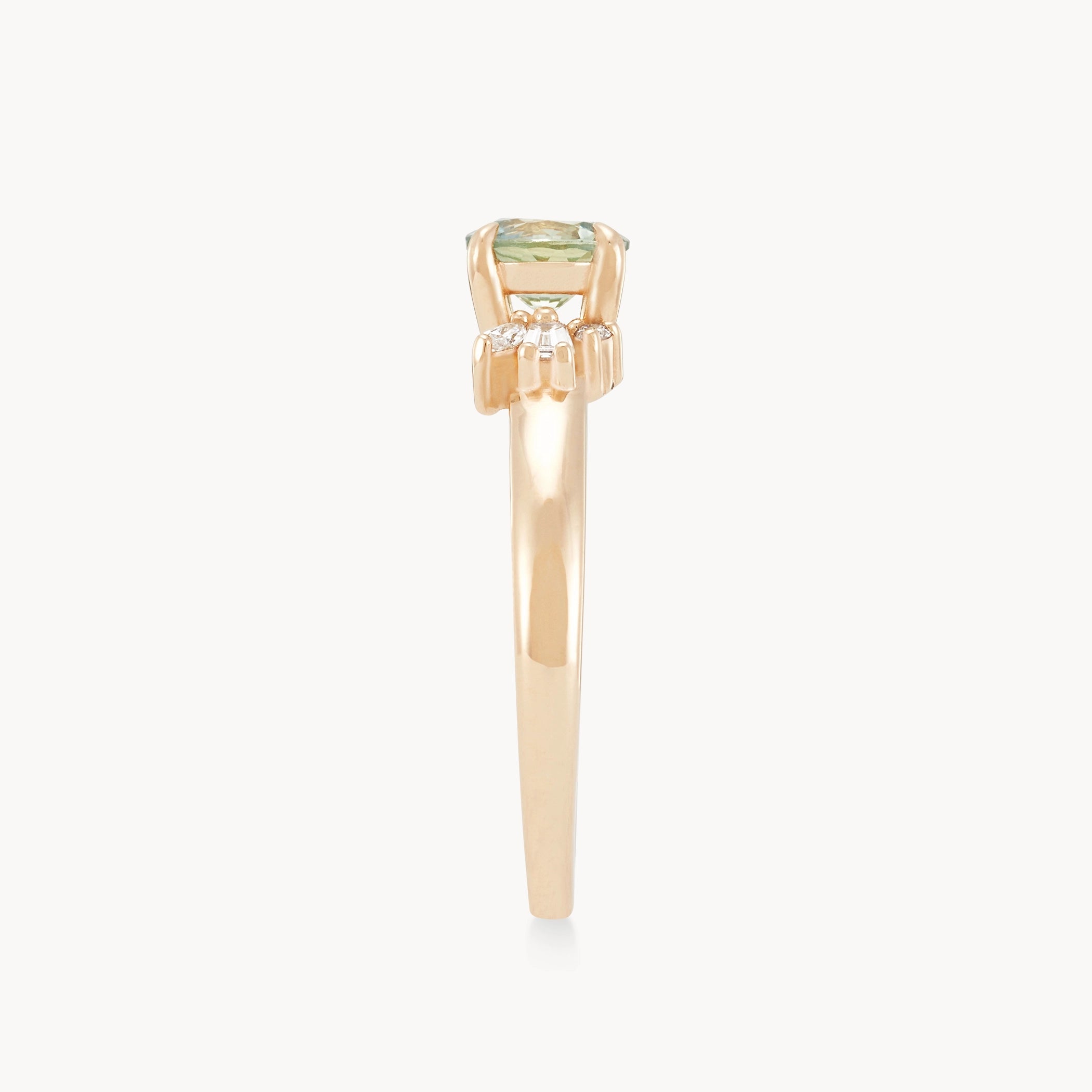 Unique Wild Lover’s Path Ring - 14K Yellow Gold with Round Sapphire Gemstone | Perfect for Anniversary Gifts, Engagement & Romantic Occasions