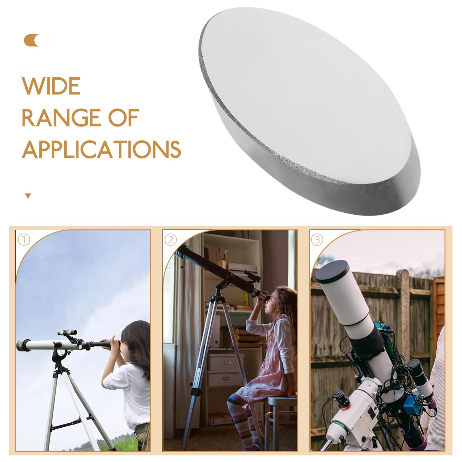JECOMPRIS Reflector Main Mirror for Astronomical Telescopes - High-Quality Spherical Secondary Mirror Glass for Enhanced Stargazing & Astrophotography | Perfect for Astronomy Enthusiasts & Amateur Astronomers