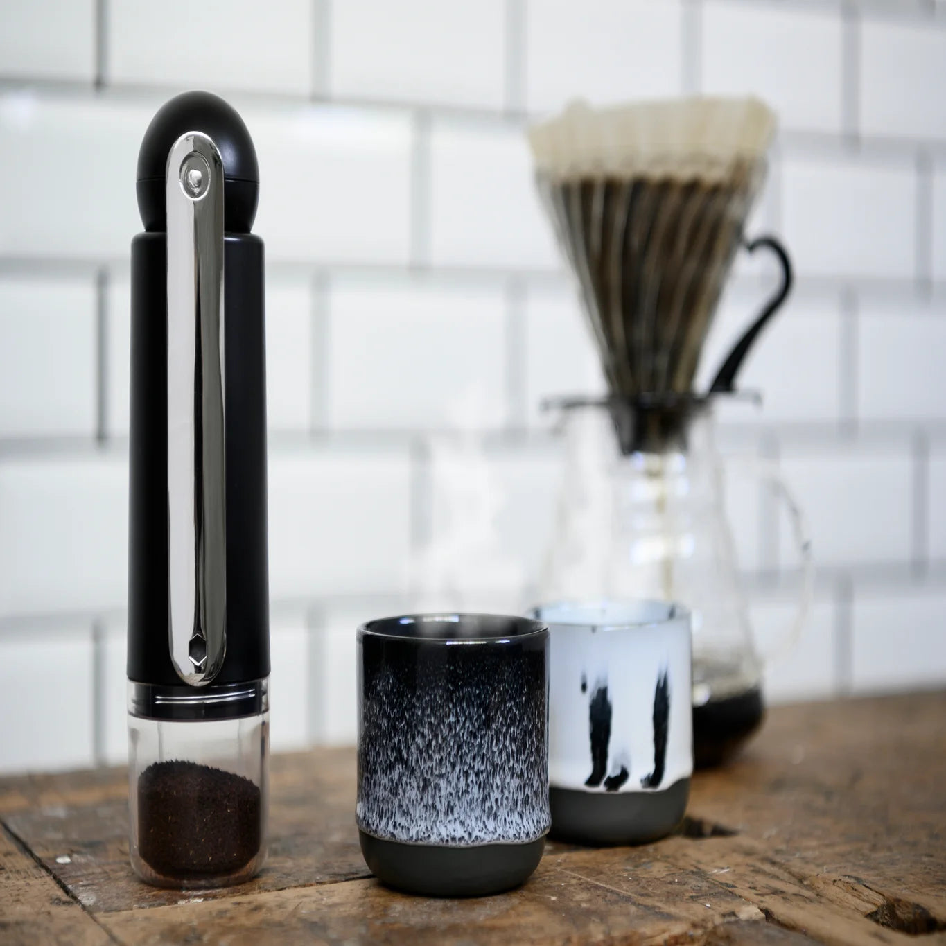Columbia Ceramic Coffee Grinder - Premium Manual Coffee Bean Grinder for Fresh Ground Coffee - Perfect for French Press, Pour Over & Espresso at Home or Office