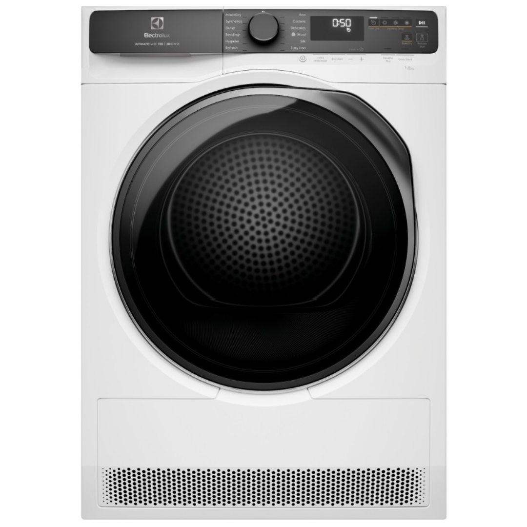 Electrolux 9kg UltimateCare 700 Heat Pump Dryer with 3D Sense Technology - EDH903R7WC - Energy Efficient Laundry Solution for Homes & Apartments