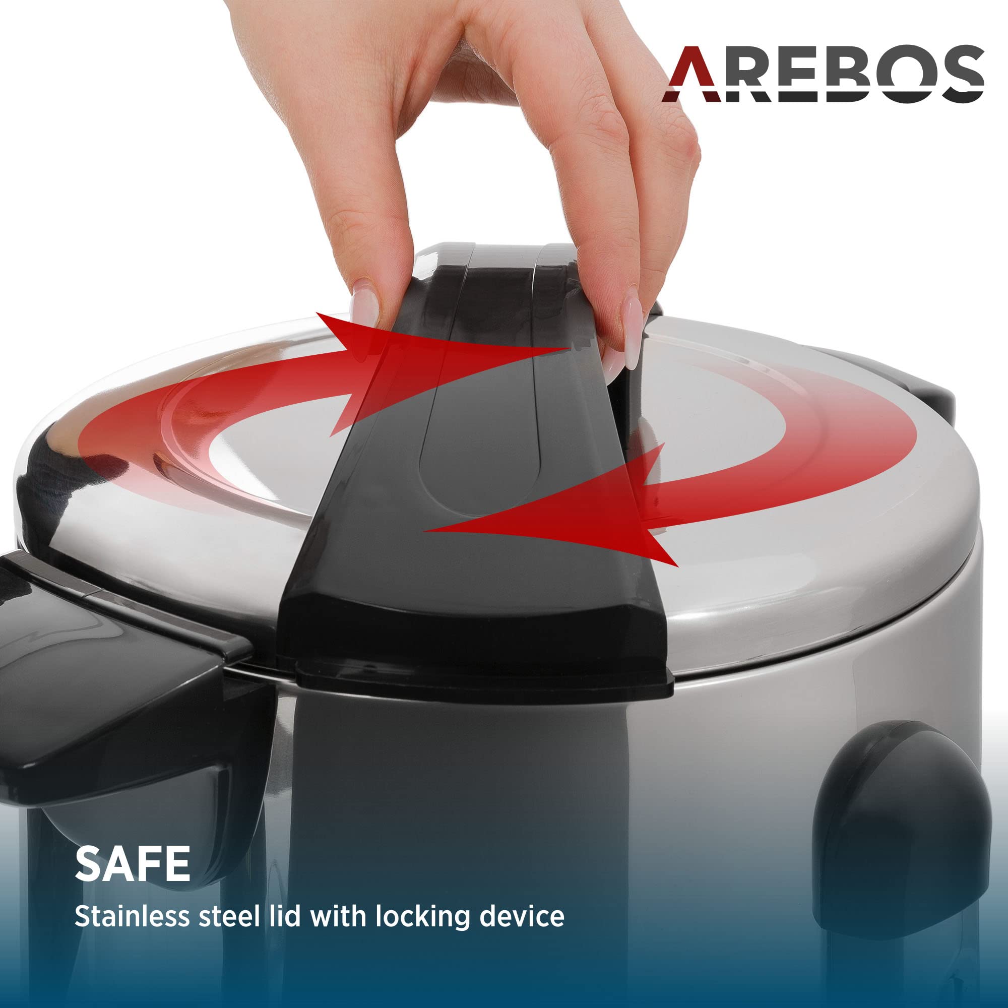 Arebos 6.8L 950W Electric Hot Water Dispenser with Tap - Adjustable Temperature 30-110°C for Mulled Wine, Coffee, Tea - Perfect for Home, Office, and Catering Use