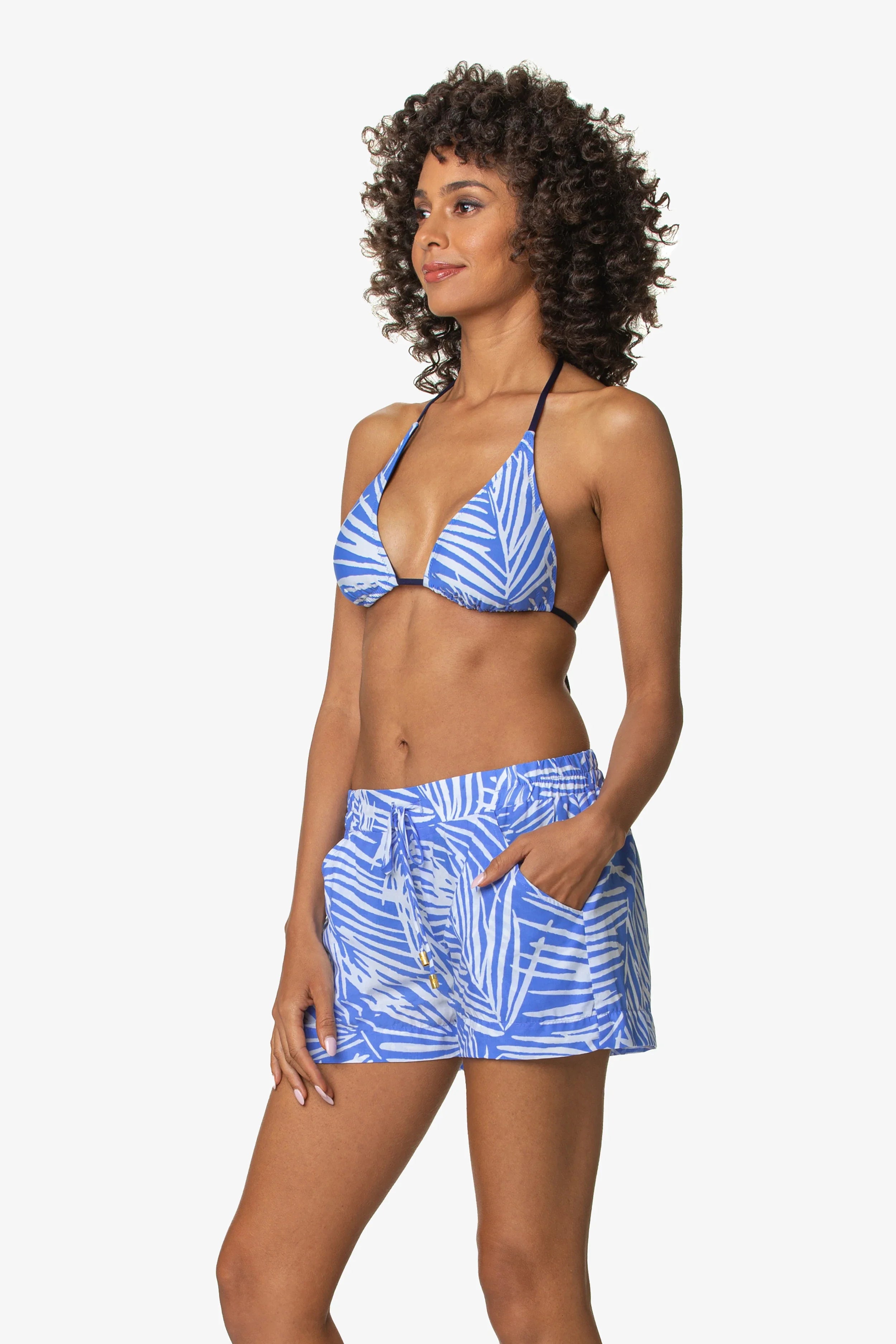 Seaside Shorts - South Seas Blue Periwinkle Color | Comfortable Beachwear for Summer Vacation & Tropical Getaways