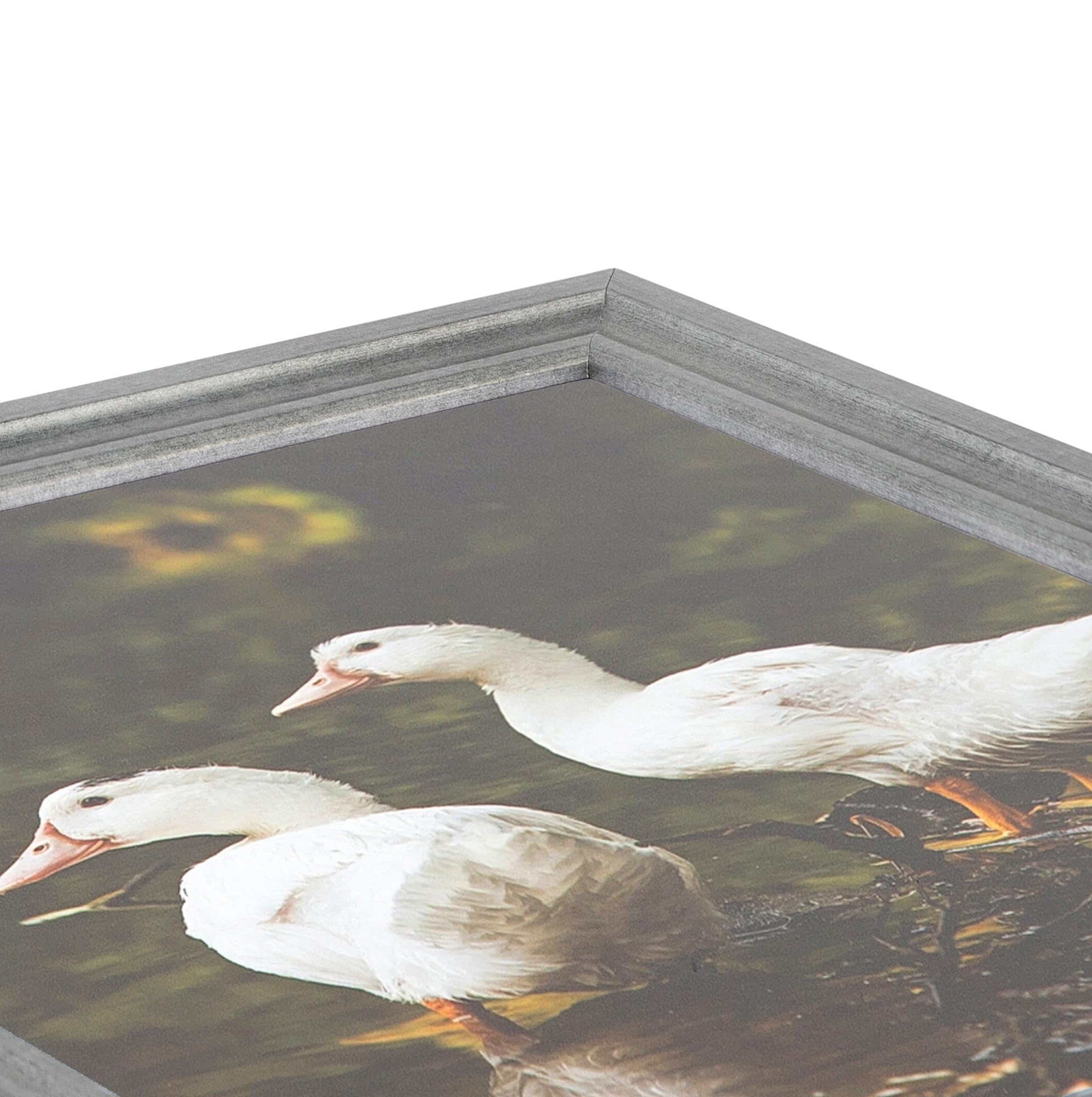 ArtToFrames 14x40 Inch Silver Picture Frame - 1.25 Inch Custom MDF Poster Frame in Muted Cold Silver, Perfect for Artwork & Photo Display - Includes Economy Acrylic - Ideal for Home Decor, Office Wall Art & Gallery Exhibitions