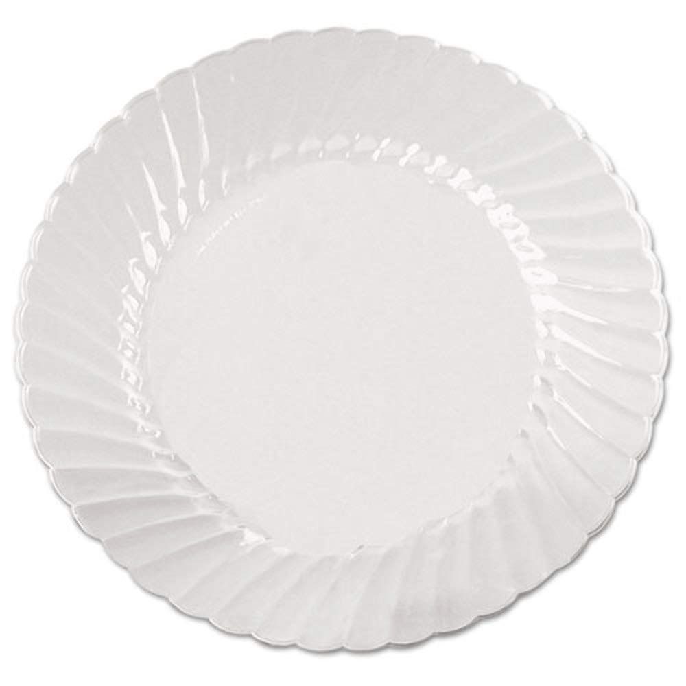 Classicware 9-Inch Clear Plastic Plates - Durable & Lightweight Dinner Plates for Parties, Picnics, BBQs, and Everyday Use