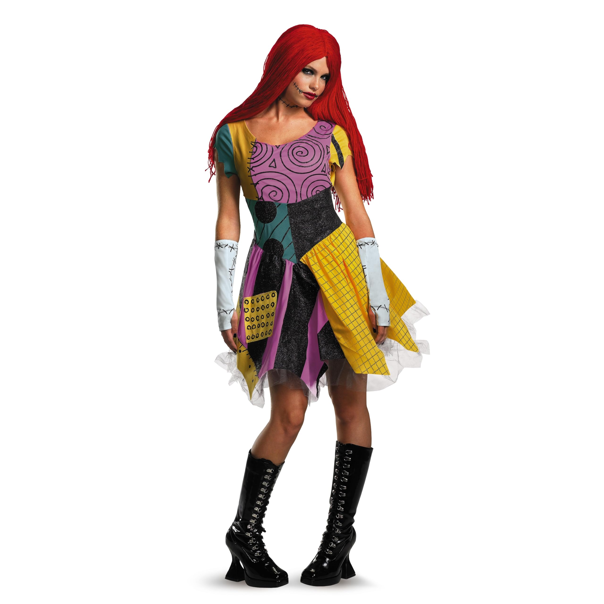 Official Disney The Nightmare Before Christmas Sally Costume for Adults - Halloween Cosplay, Christmas Party & Movie-Themed Events