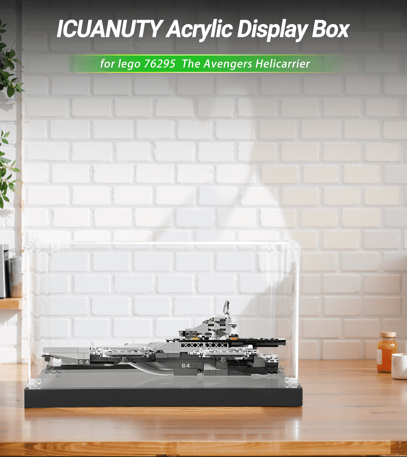 LEGO Super Heroes The Avengers Helicarrier 76295 Display Case - Protective Showcase for LEGO Marvel Collectibles | Perfect for Home Decoration & Toy Collection Display