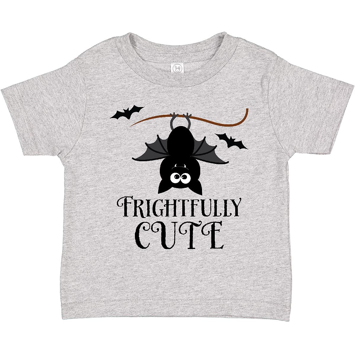 Inktastic Halloween Bat Frightfully Cute Holiday Toddler T-Shirt - Spooky & Adorable Costume for Kids' Trick or Treating & Fall Festivals