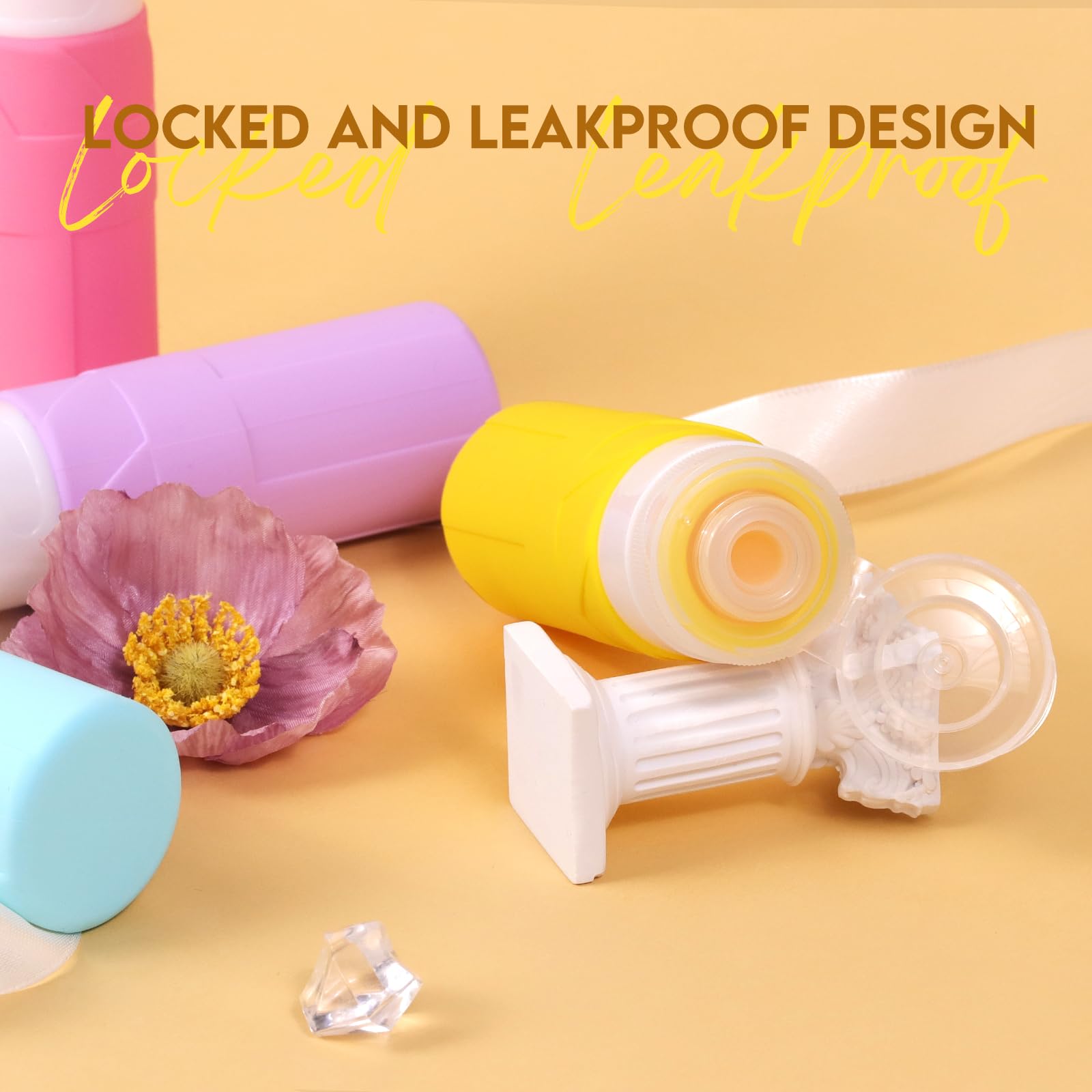 FADVAN 3.3oz TSA Approved Leak Proof Travel Bottles for Toiletries - BPA Free Refillable Squeeze Bottles with Easy Clean Design (Macaron Colors) - Perfect for Air Travel, Gym, Camping & Vacation Essentials