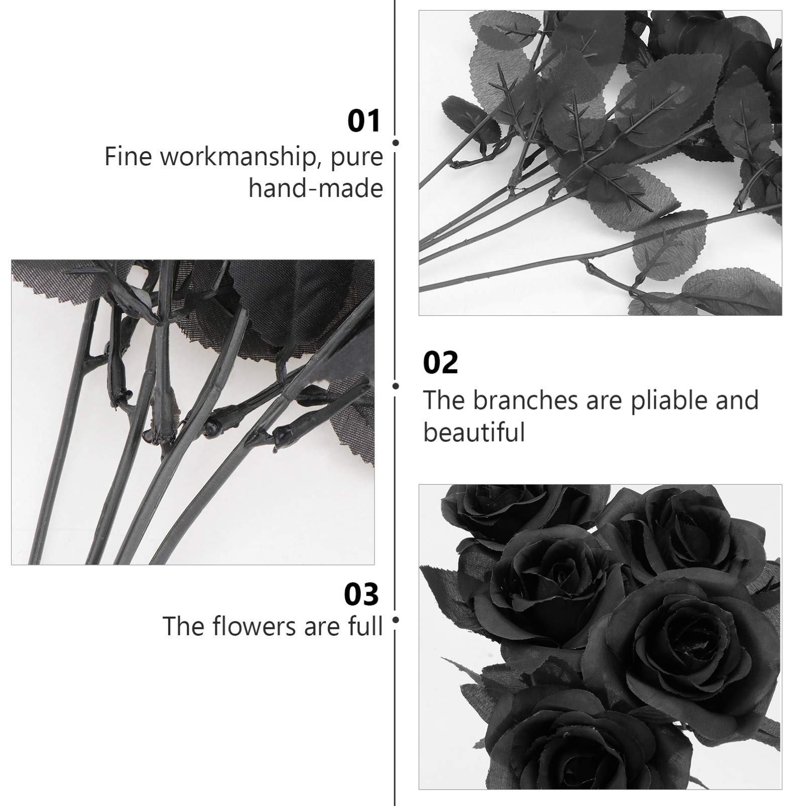 DOITOOL 5pcs Artificial Rose Flowers - Valentine's Day Wedding Decor, Romantic Fake Rose Branches for Home, Party & Event Decoration - Realistic Simulation Roses for Centerpieces, Bouquets and Table Arrangements