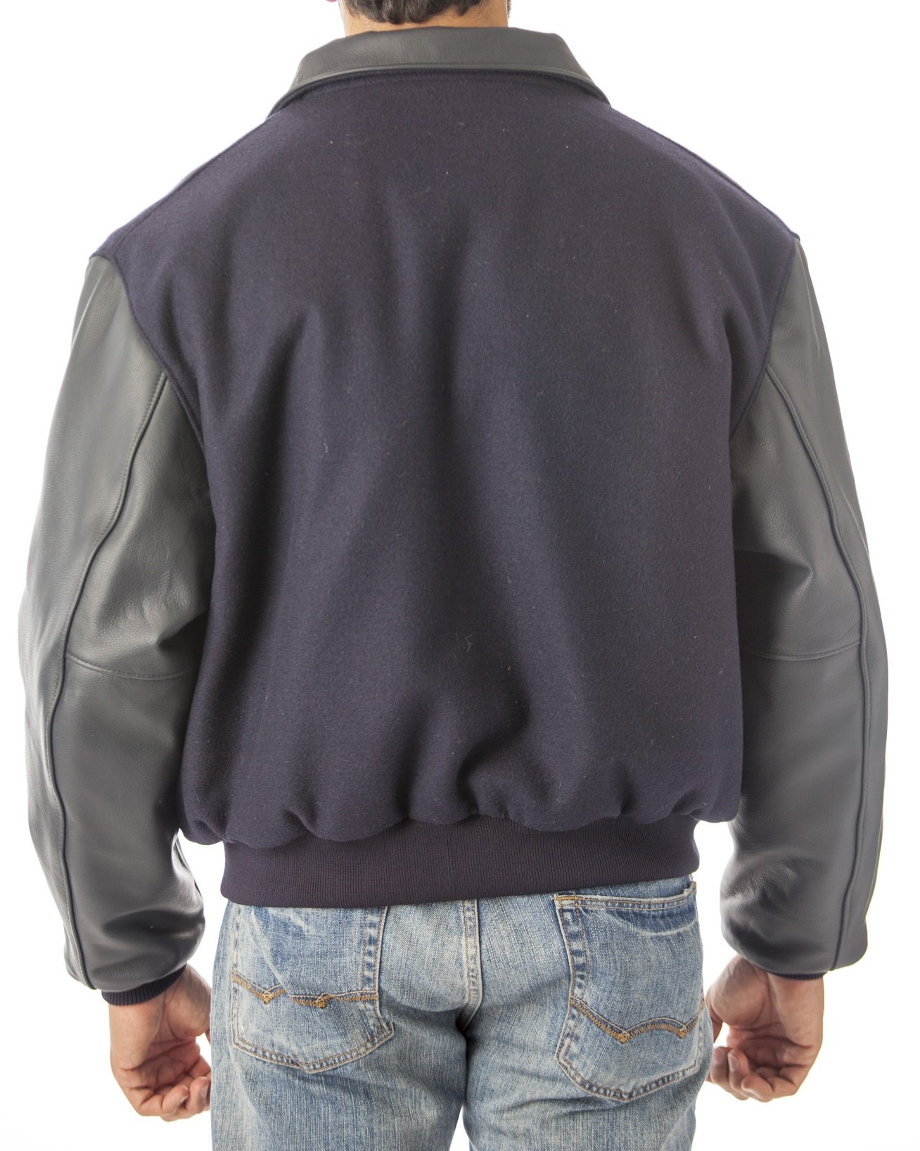 REED Men's Genuine Leather & Wool Bomber Jacket - Made in USA - Classic Aviator Style for Winter & Fall Fashion - Perfect for Casual Outfits, Travel & Outdoor Adventures