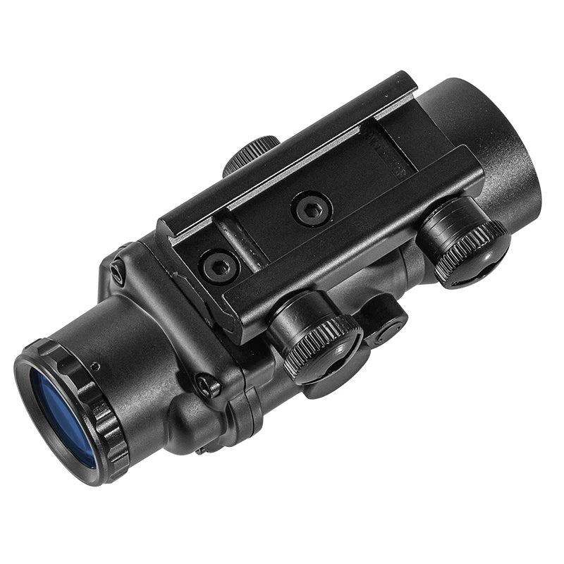 VOMZ 3.5X30 RGB Tactical Laser Sight - Red/Green Dot Scope with Tri-Illumination & Fiber Optics | Compact Design for Hunting, Airsoft & Tactical Shooting