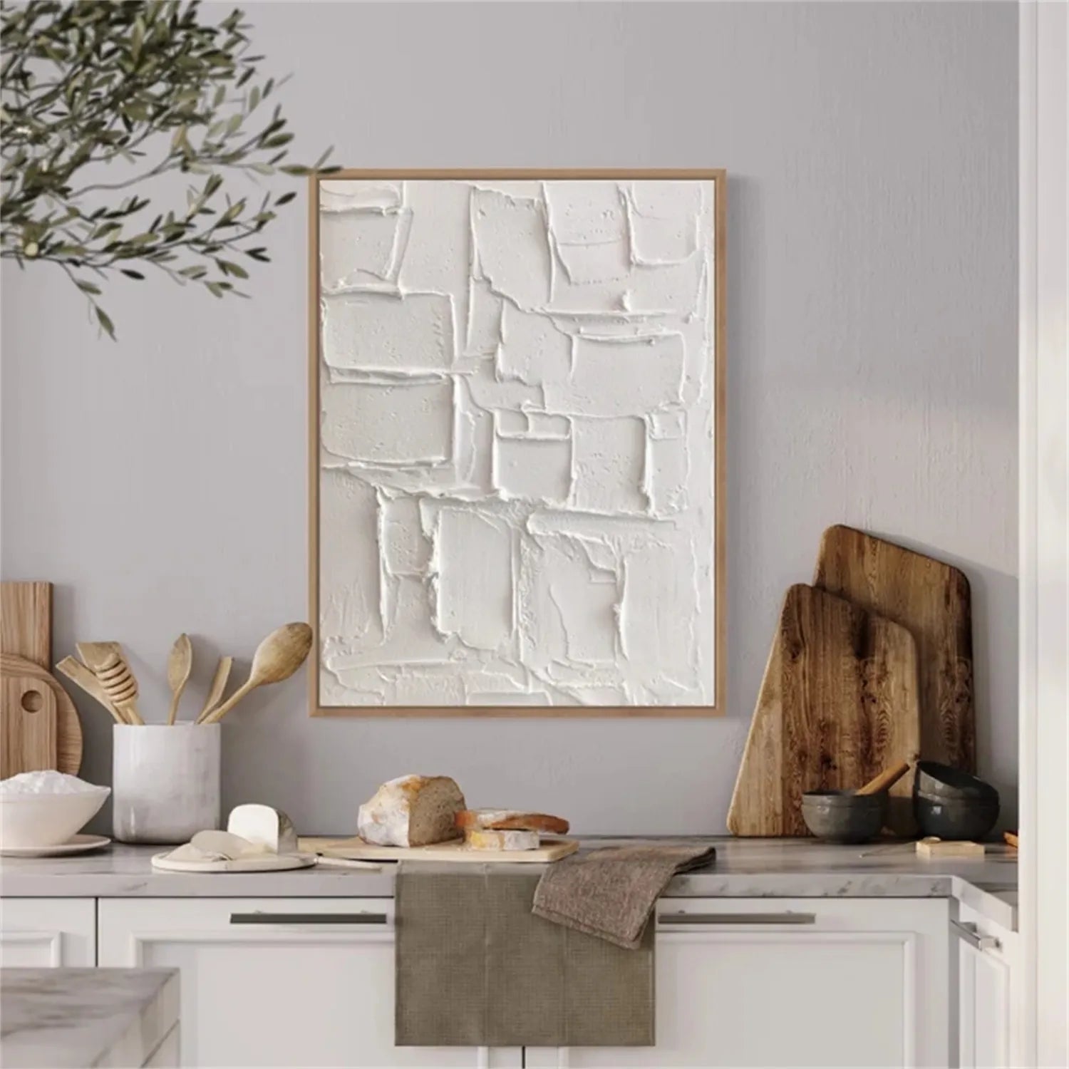 Minimalist Textured Plaster Art Painting - Modern Abstract Wall Decor for Living Room, Bedroom & Office | #MM282