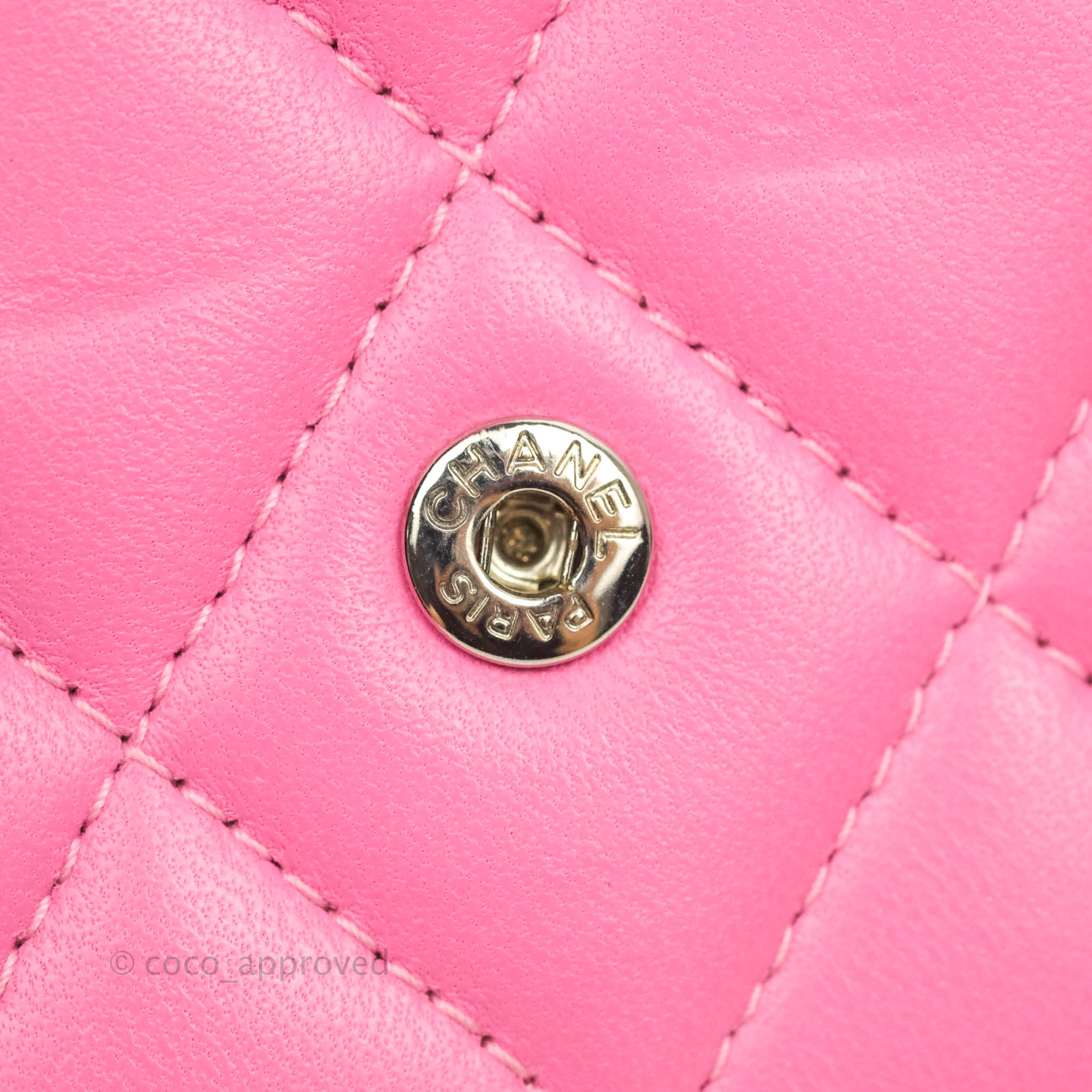 Chanel Classic Flap Wallet in Pink Lambskin Leather with Silver Hardware - Luxury Women's Wallet for Everyday Use & Special Occasions