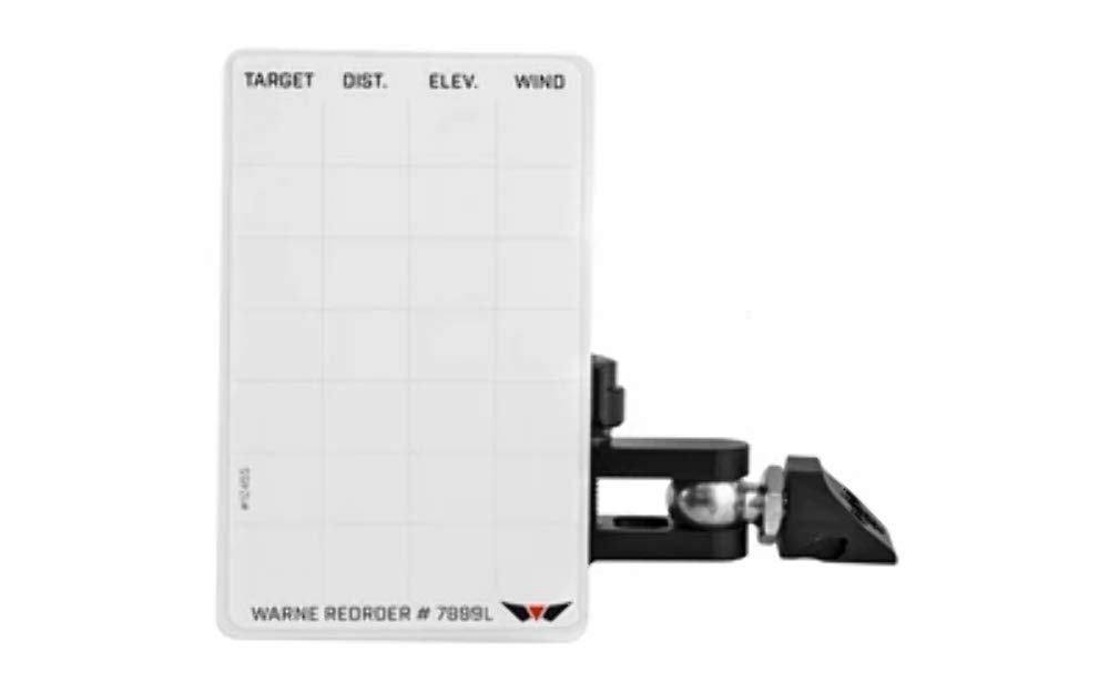 WARNE 7854M Precision Mount - Aluminum Data Card Holder for Skyline Mount, Matte Black - Perfect for Hunting, Shooting & Outdoor Adventures