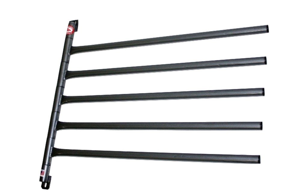 5-Arm Wall Mount Blanket and Pad Holder - Space-Saving Storage for Bedrooms, Living Rooms & Laundry Areas