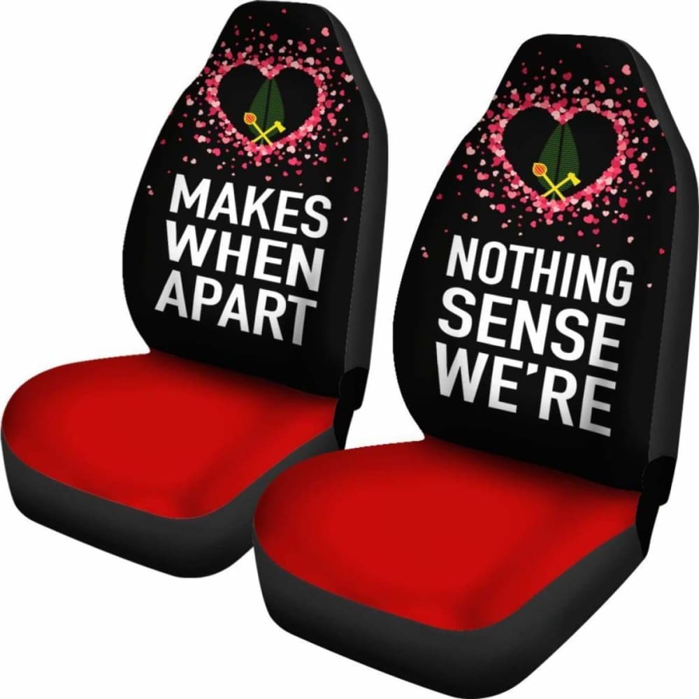 Alo Wallis and Futuna Car Seat Covers - Valentine's Day Couple Set of 2 - Waterproof & Universal Fit for Cars, SUVs, Trucks - Perfect Romantic Gift for Couples, Anniversaries, and Date Nights