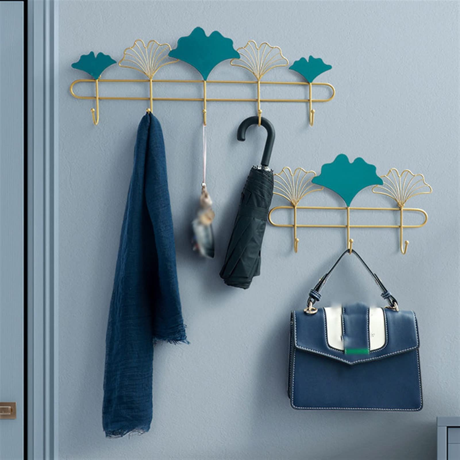 Rustic Wall Mounted Coat Rack with Steel Hooks - Heavy Duty Coat Hanger for Jackets, Hats & Bags - Black Metal Wall Hook for Home, Office, Cafe & Retail Stores - Perfect for Entryway, Mudroom & Closet Organization