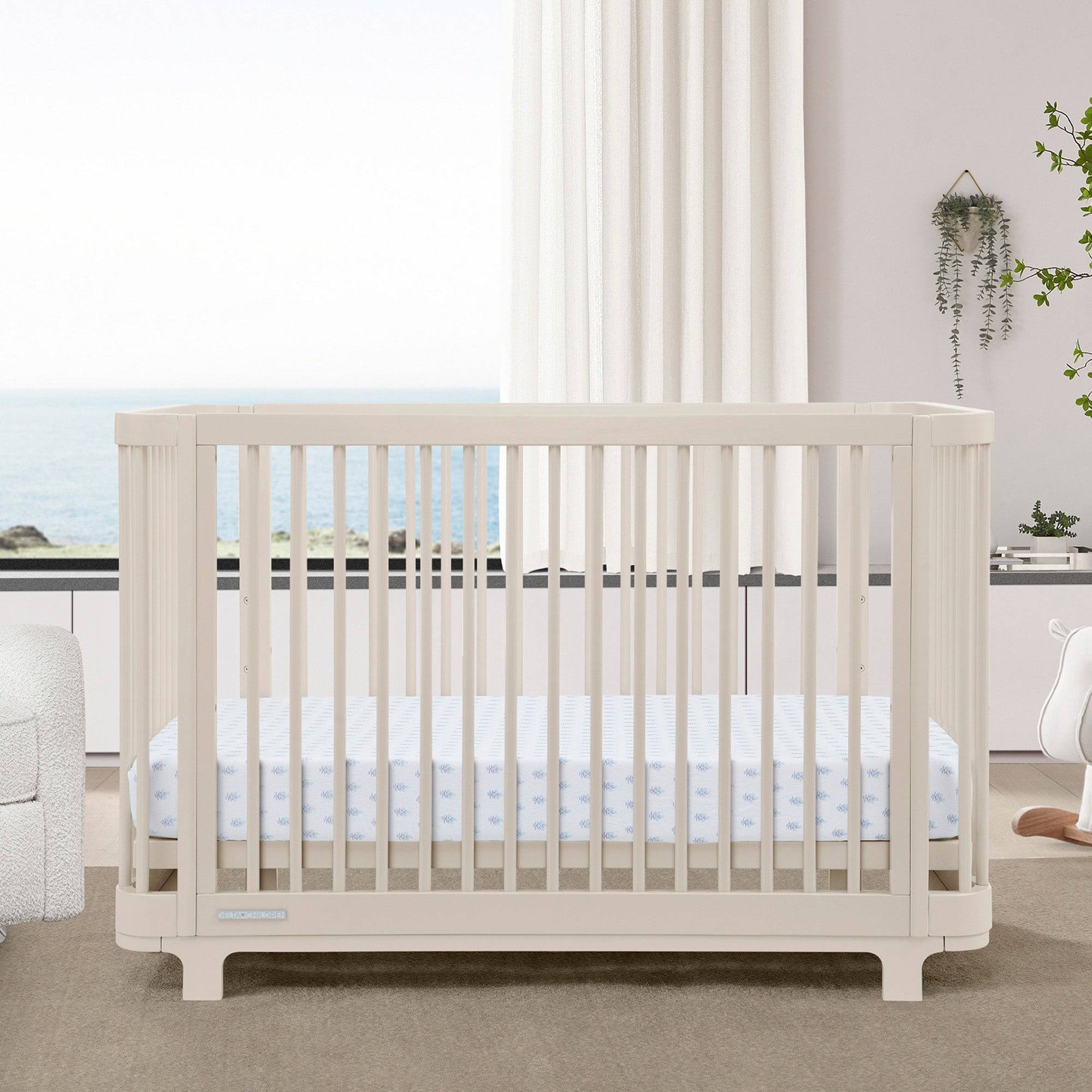 Nest 4-in-1 Convertible Baby Crib - Toddler Bed, Daybed & Full-Size Bed - Safe Nursery Furniture for Newborn to Teen - Perfect for Bedrooms, Daycare & Guest Rooms