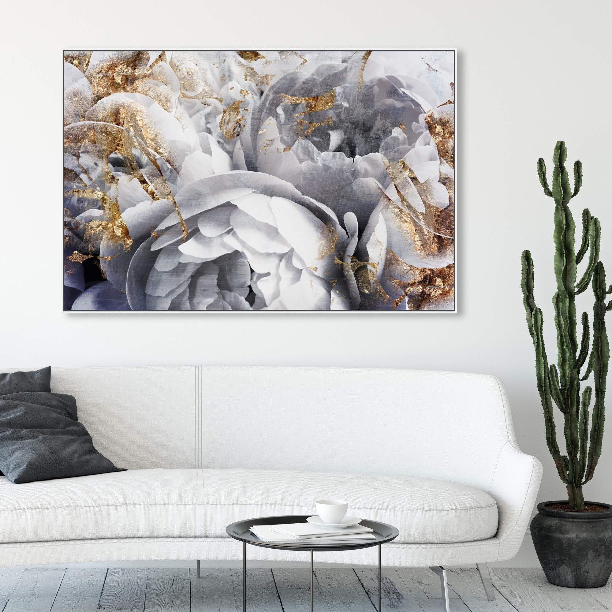 Oliver Gal 'Her Peony Garden' Framed Abstract Wall Art - 60