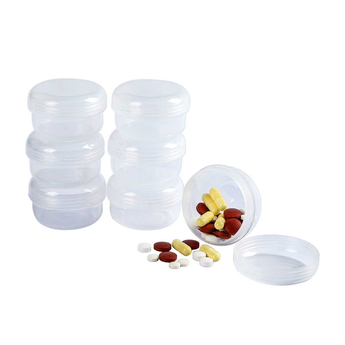 7-Day Weekly Pill Organizer – Moisture-Proof Travel Pill Box for Vitamins, Medications & Daily Supplements (7 Pack) – Perfect for Home, Office & Travel Use