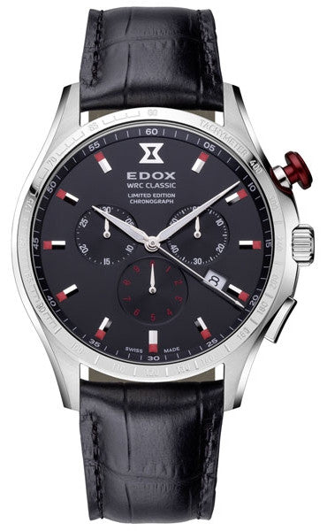 Edox WRC Classic Limited Edition Chronograph 10407 3N NIN - Swiss Automatic Watch for Men - Rally Racing Inspired Timepiece - Perfect for Motorsport Enthusiasts & Collectors