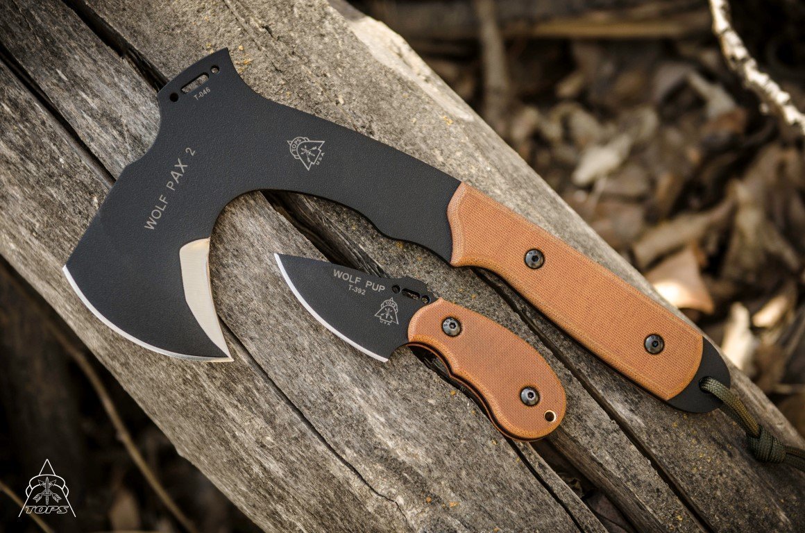 TOPS Wolf Pax 2 Combo Knife Set - High-Quality Outdoor Survival Knives for Hunting, Camping & Bushcraft - Perfect for Adventurers & Survivalists