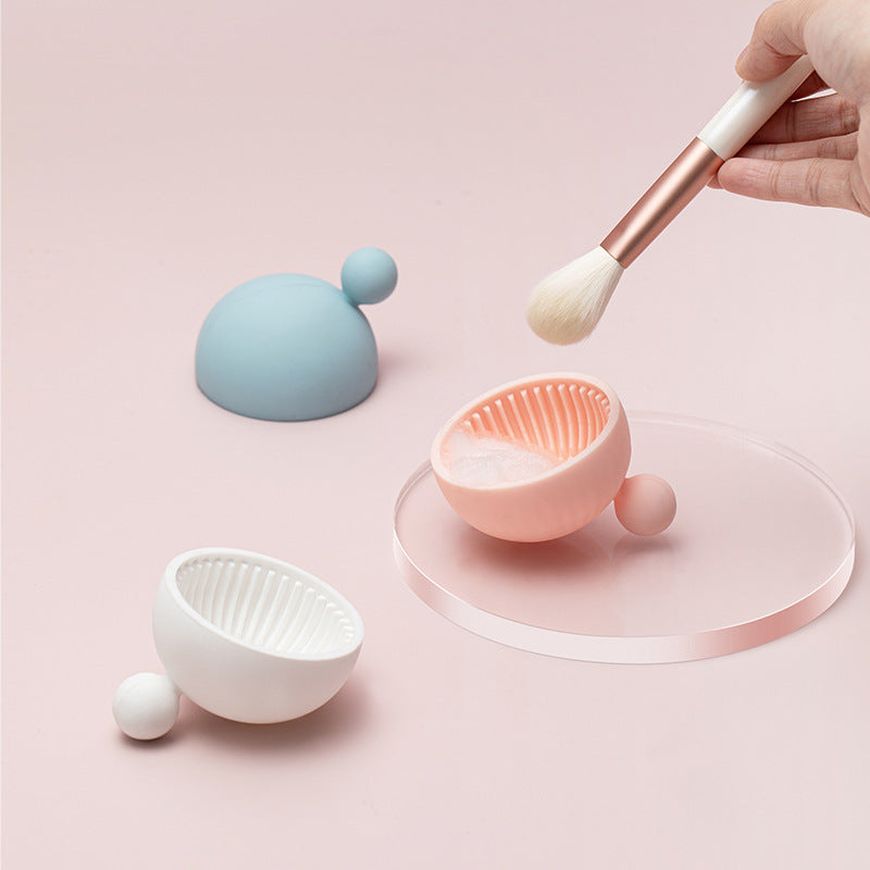 Premium Small Ball Makeup Brush Cleaner - Gentle & Effective Cosmetic Tool Cleaning Sponge for Daily Makeup Brush Care - Perfect for Home & Professional Use