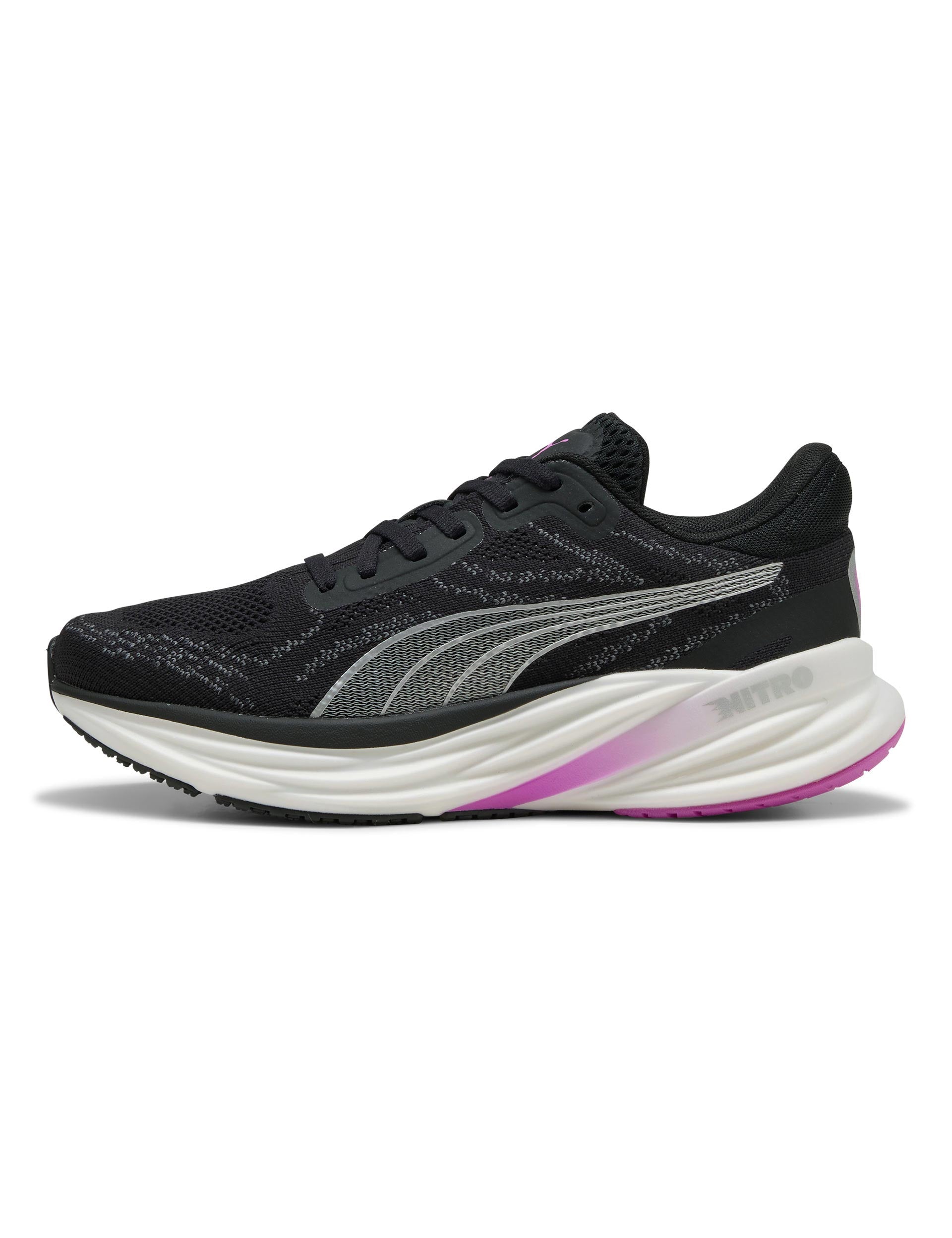 Magnify NITRO 2 Running Shoes for Men & Women - Lightweight Black/Pure Magenta Athletic Shoes for Jogging, Gym Workouts & Outdoor Activities