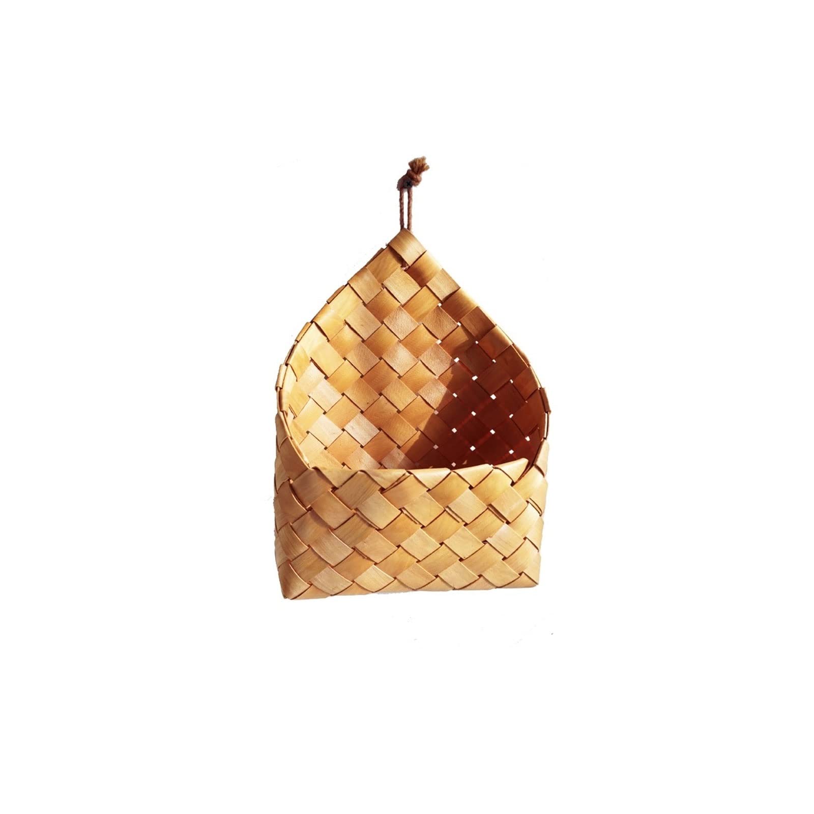 Hand-Woven Wooden Fruit Basket - Natural Storage Basket for Fruits, Vegetables & Camping Supplies - Rustic Kitchen Decor & Outdoor Picnic Organizer