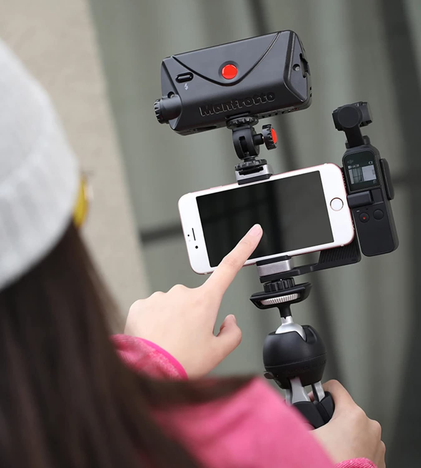 PGYTECH Universal Phone Mount Holder for DJI OSMO Pocket - Compatible with iPhone, Samsung & More - Perfect for Vlogging, Travel & Action Videos