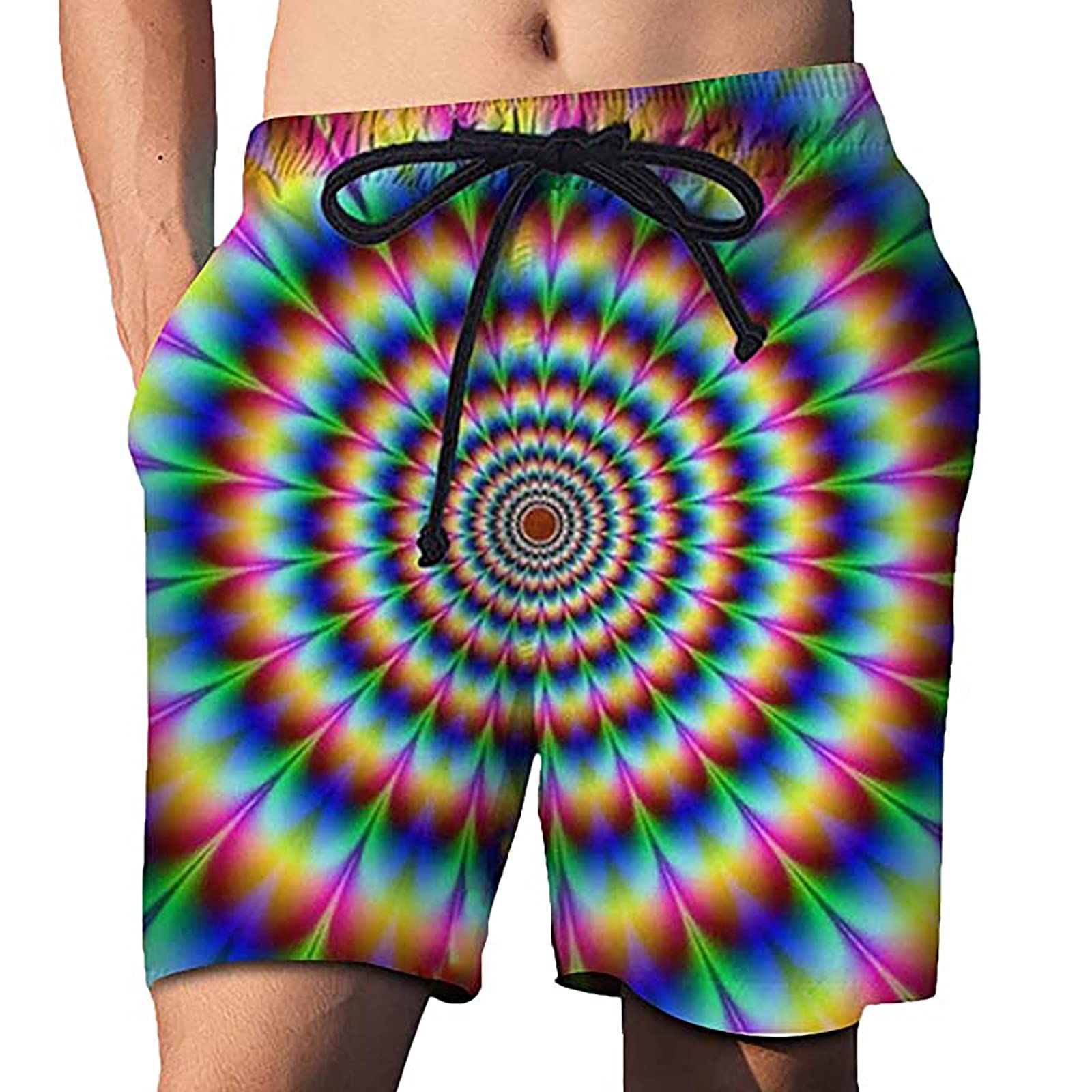 **Men's Summer Shorts - Breathable Outdoor Sports Shorts with Drawstring Waist, Loose Fit for Running, Hiking & Casual Wear**