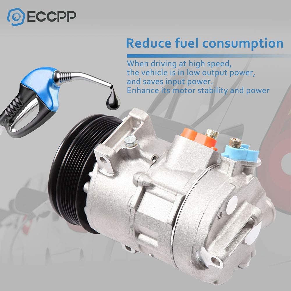 ECCPP Air Conditioning Compressor for 2008-2014 Dodge Avenger 2.4L & 2009-2014 Dodge Journey 2.4L - Replacement AC Compressor for Smooth Cooling Performance in Hot Weather
