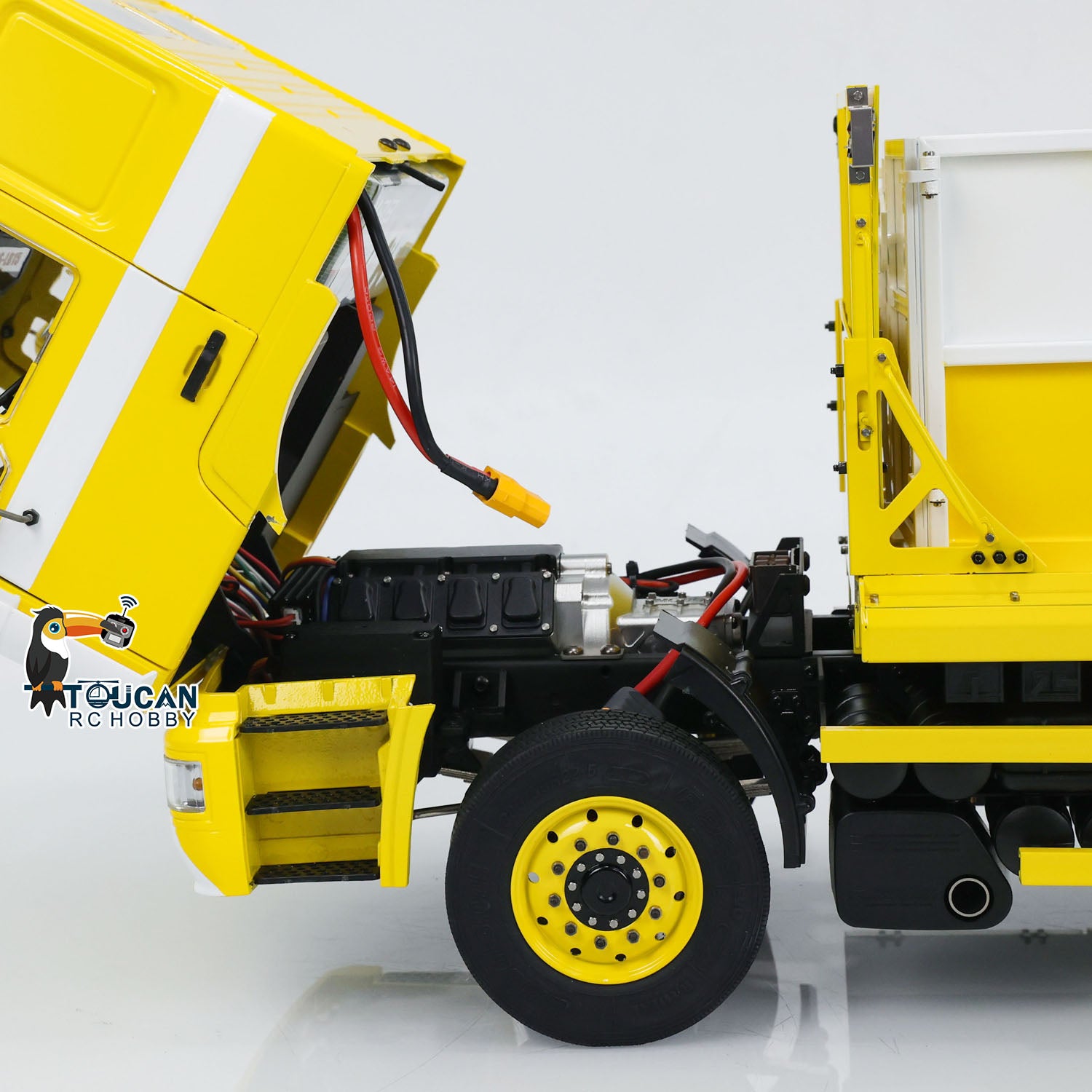 1/14 Scale 6X4 RC Hydraulic Skip Loader Truck VL18U F2000 - Metal Swing Arm, Loaded Dump Cars, 2 Speed Gearbox, 4CH Hydraulic System - Remote Control Construction Vehicle for Kids & Adults, Perfect for Indoor/Outdoor Play, Construction Site Simulation, and RC Hobby Enthusiasts